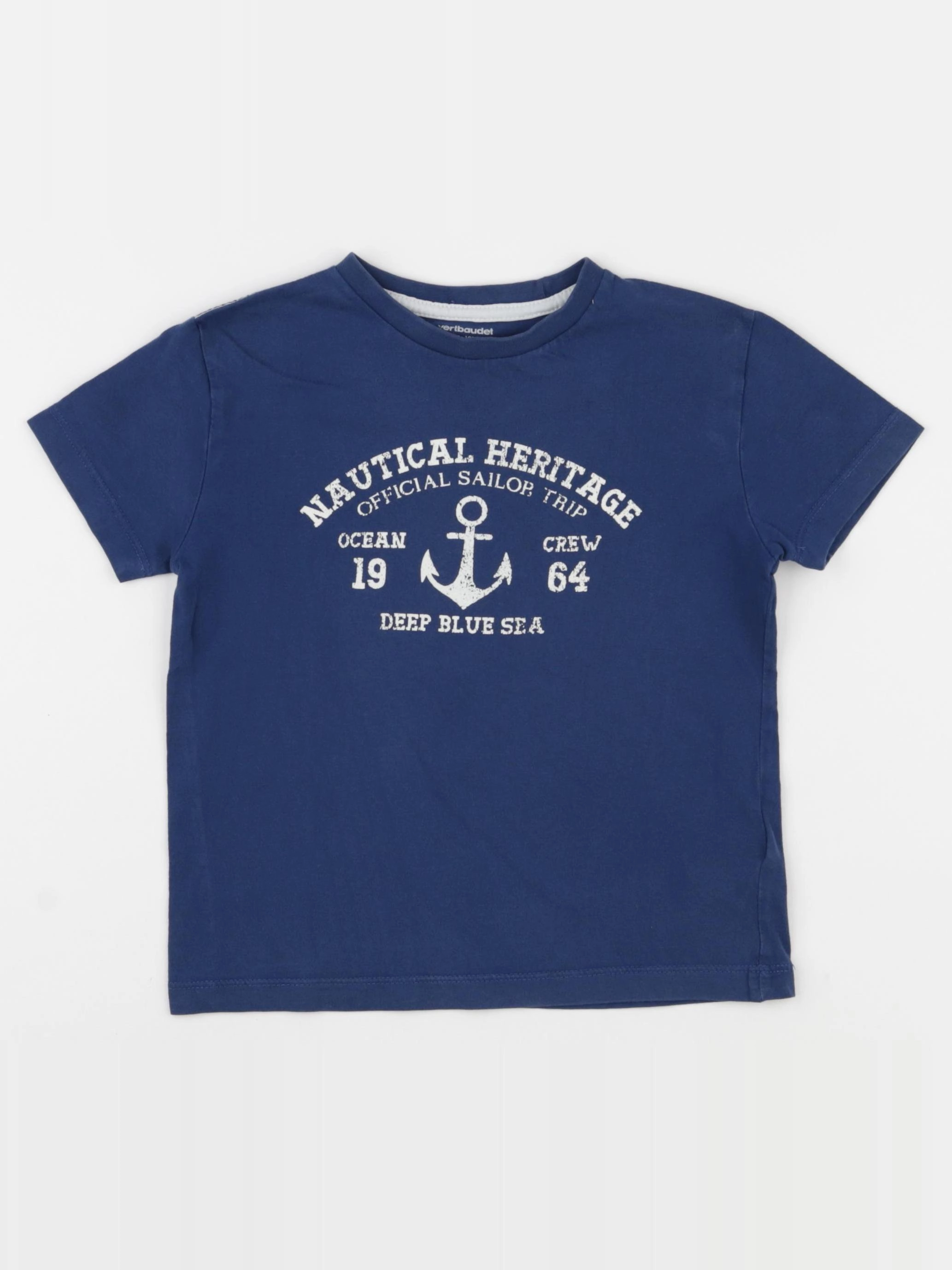 Vertbaudet - tee-shirt bleu - 4 ans