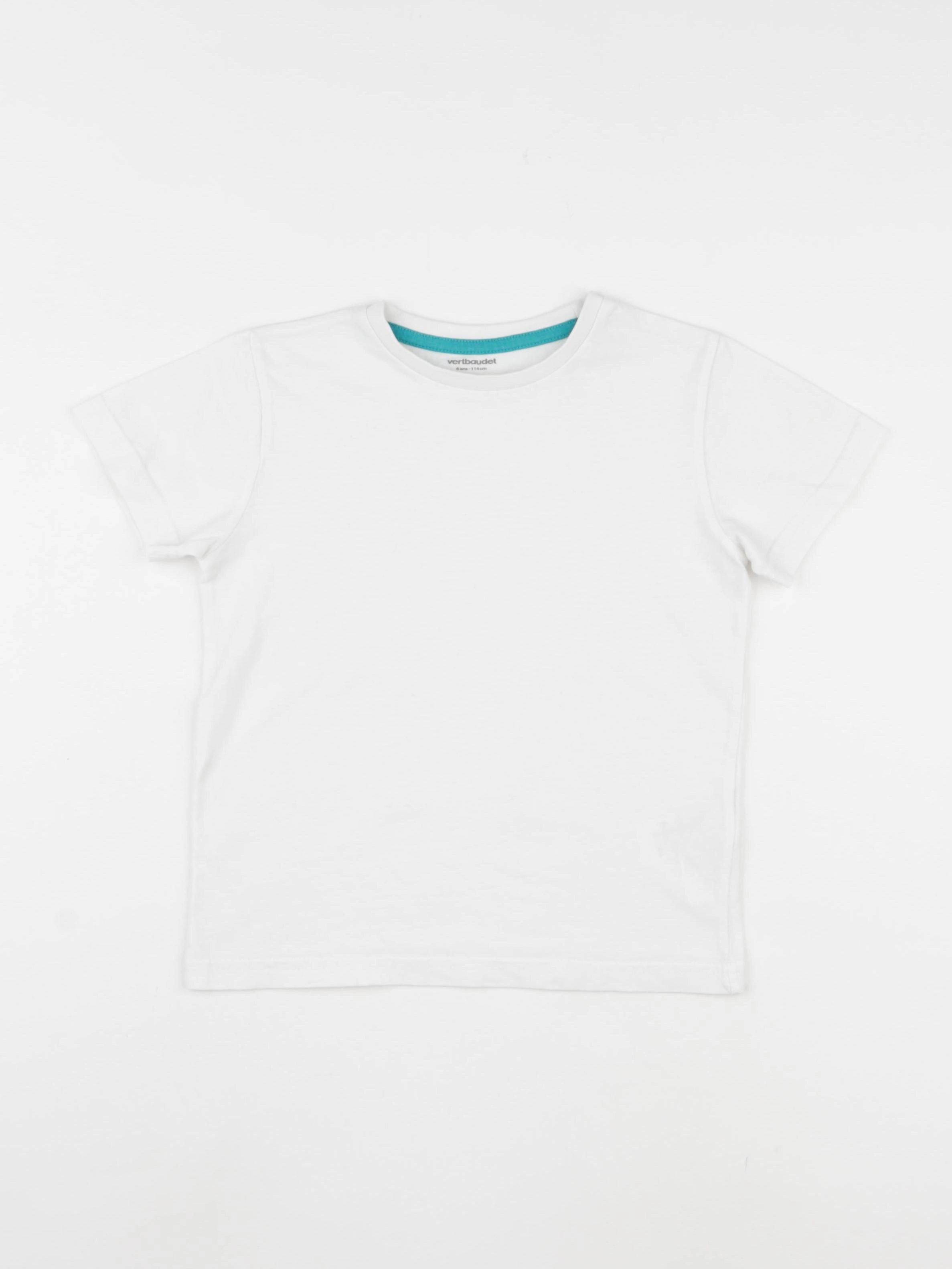 Vertbaudet - tee-shirt blanc - 6 ans