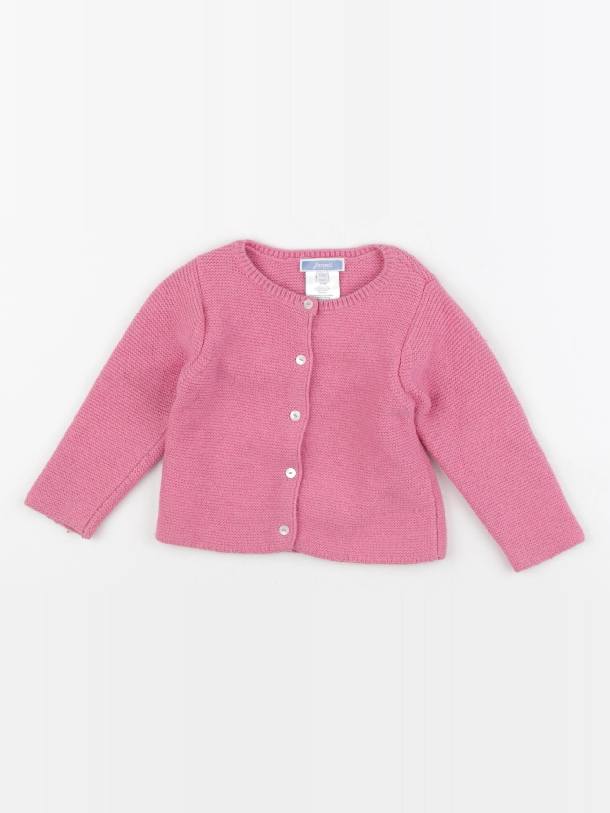 Jacadi - gilet rose - 12 mois