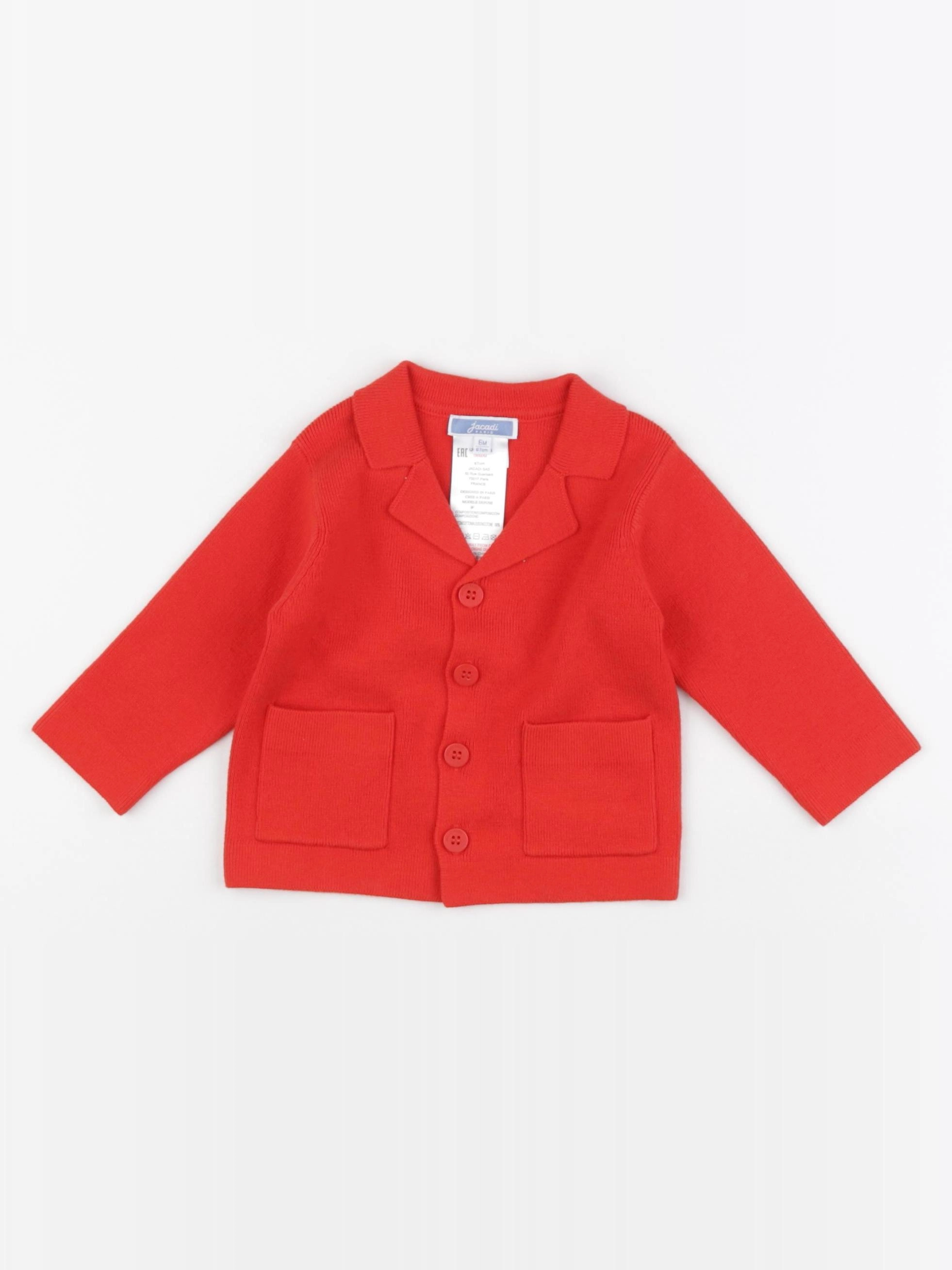Jacadi - gilet rouge - 6 mois