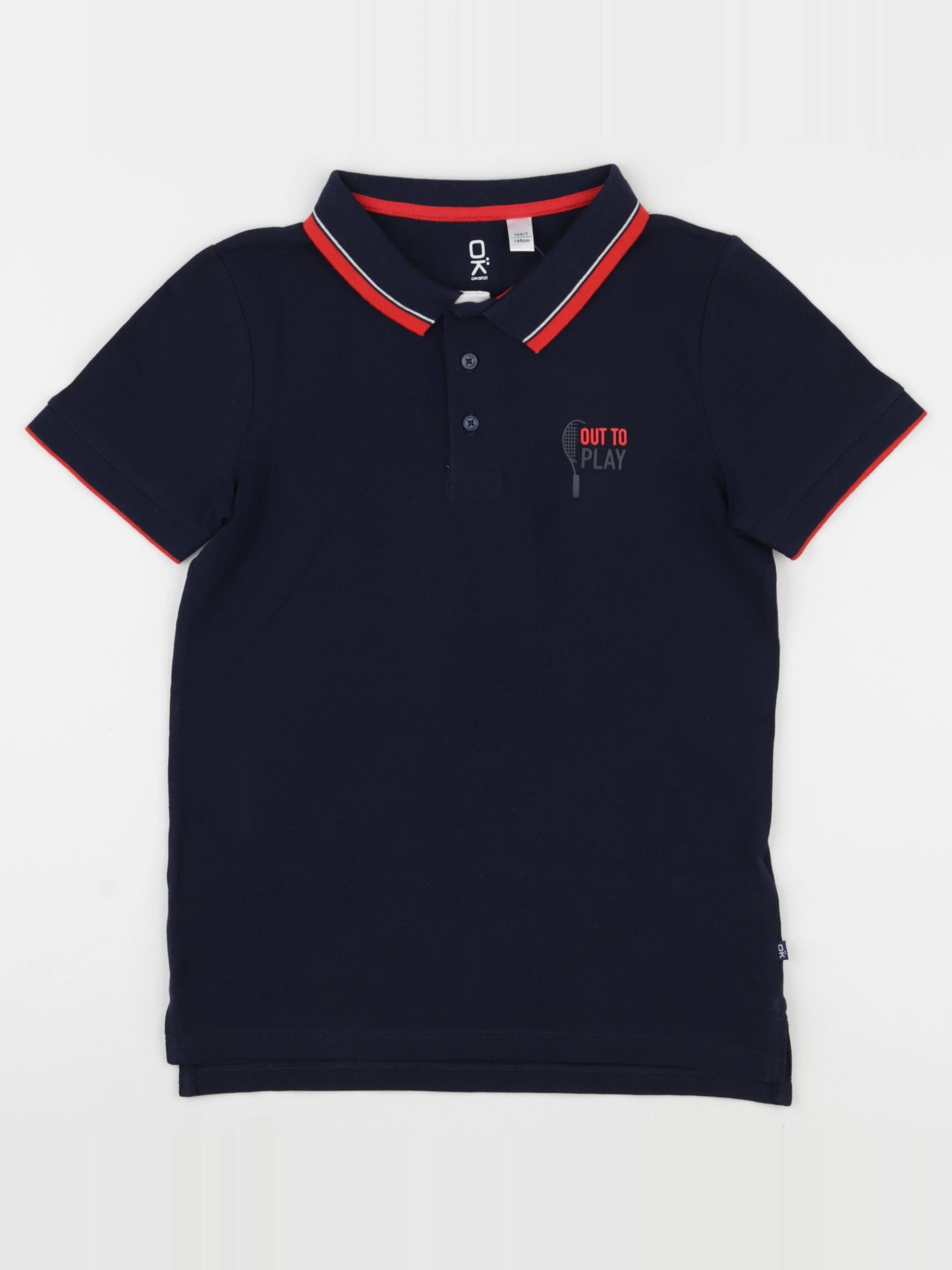 Okaidi - polo bleu - 10 ans