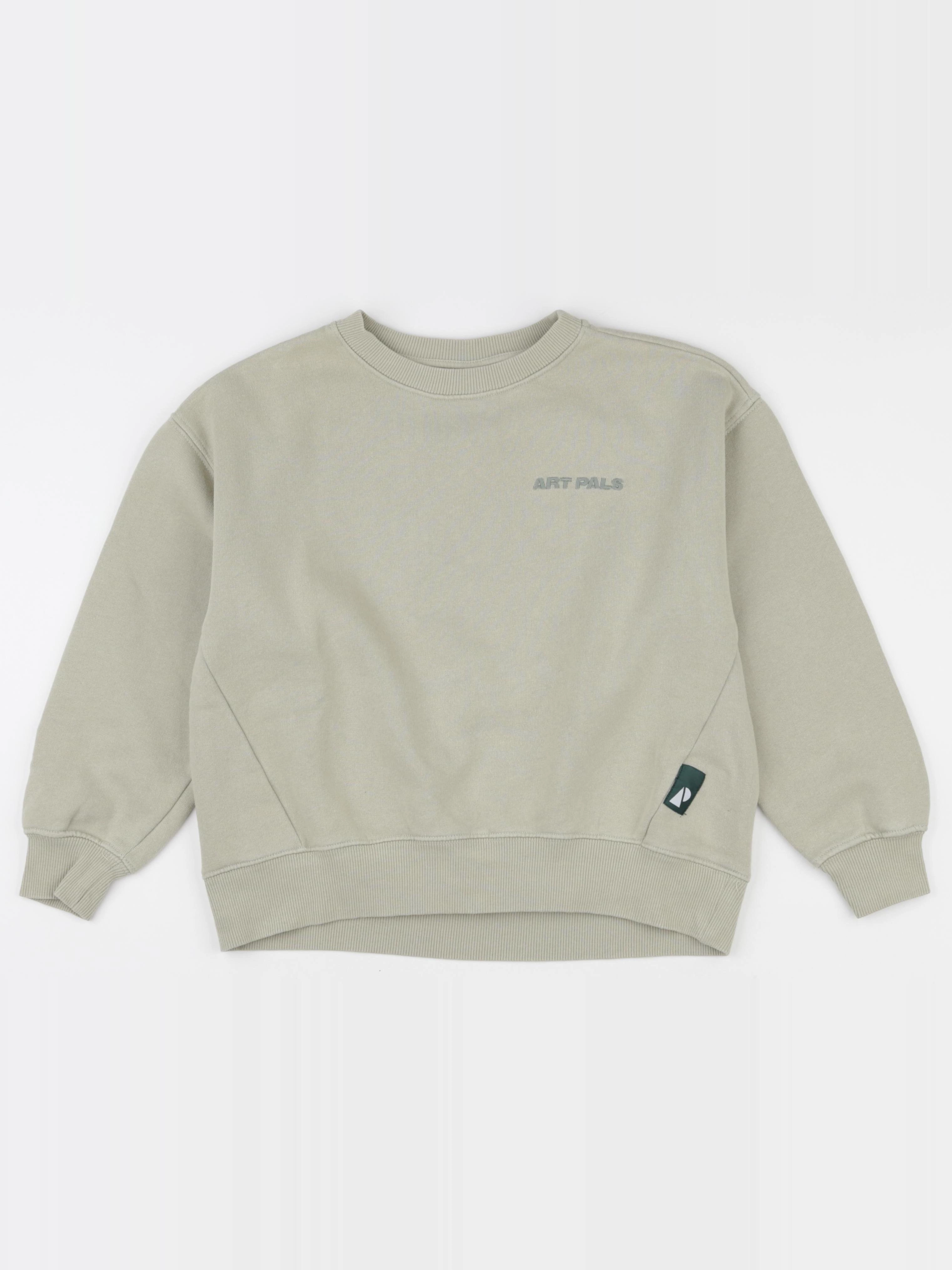 Zara - sweat imprimé au dos vert - 9/10 ans