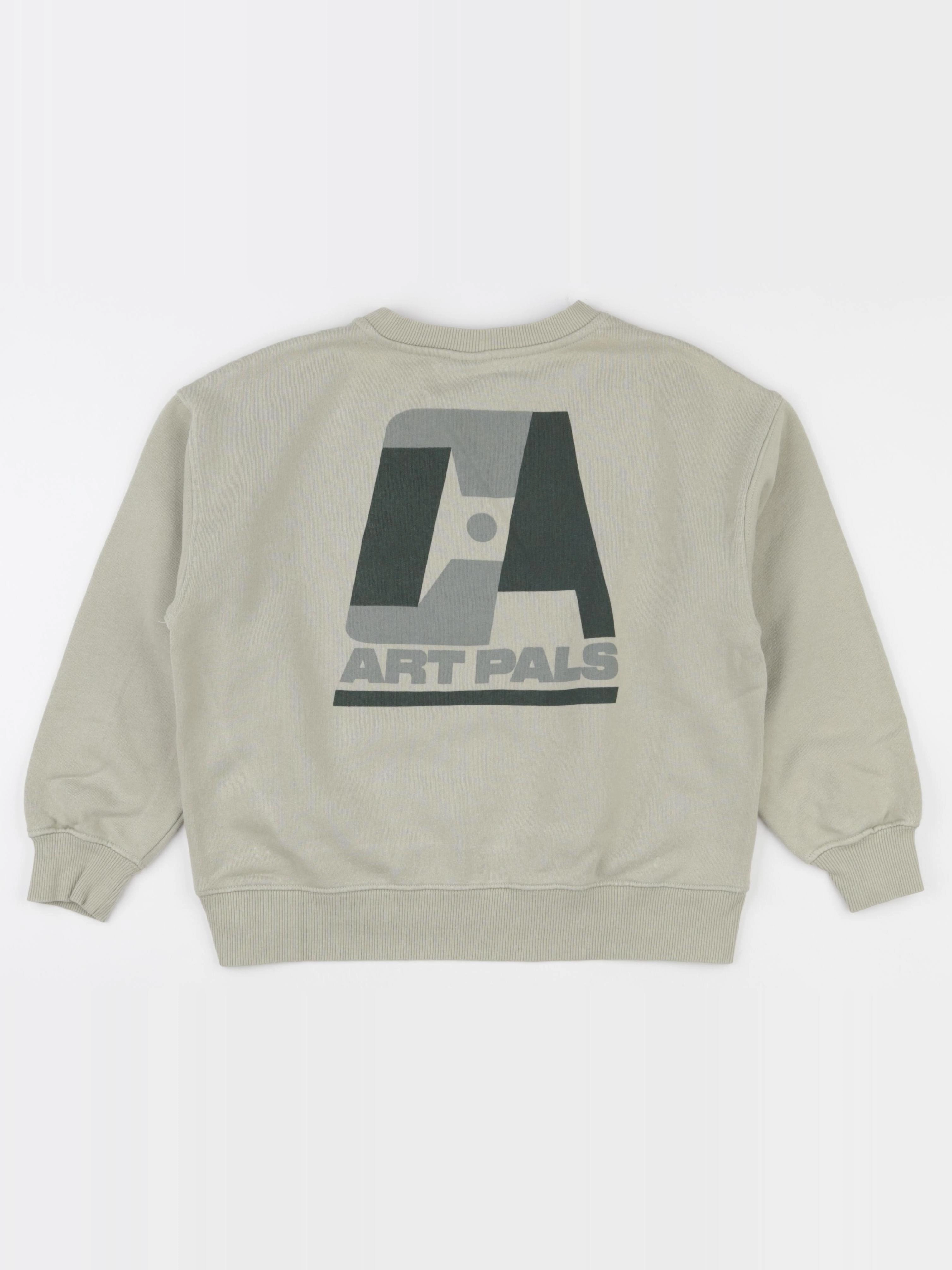 Zara - sweat imprimé au dos vert - 9/10 ans