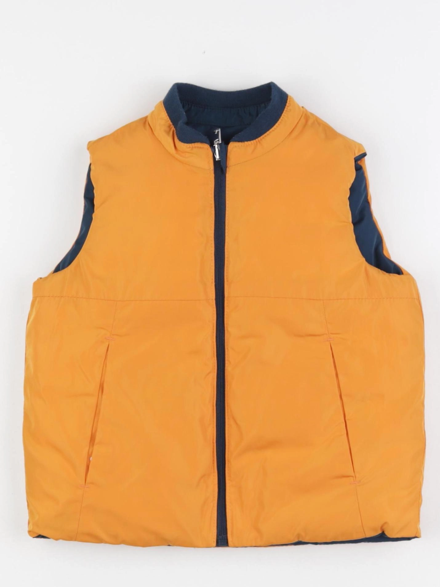 Jacadi - doudoune réversible orange, bleu - 3 ans