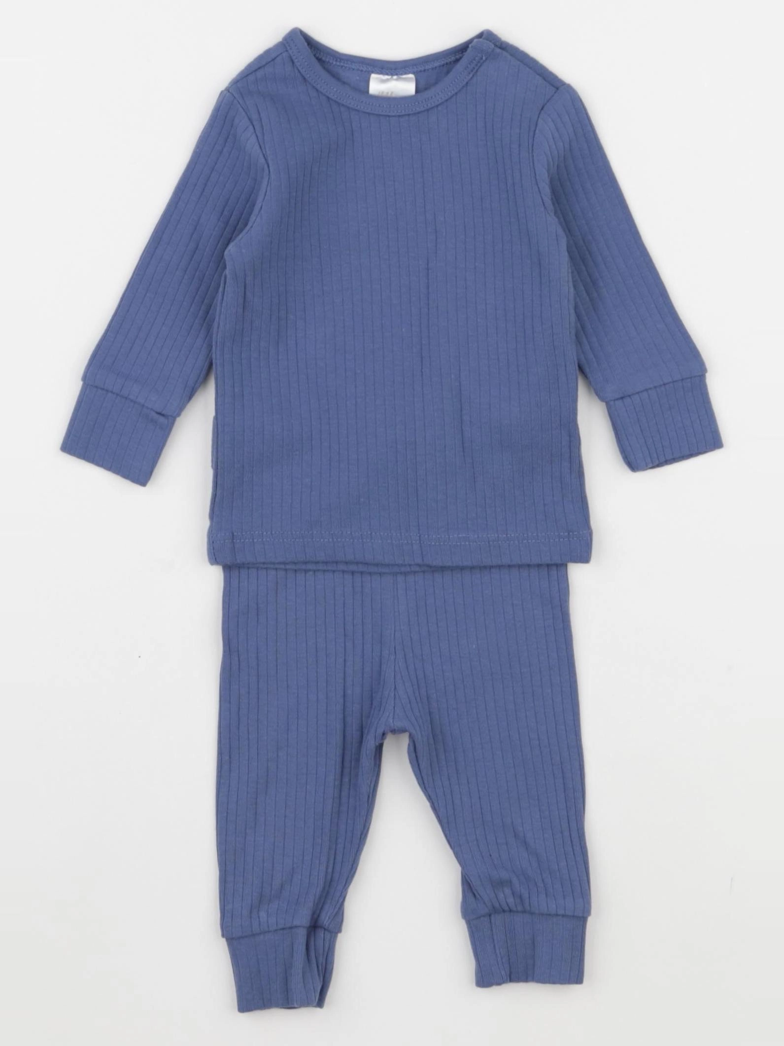 H&M - pyjama coton bleu - 1 mois