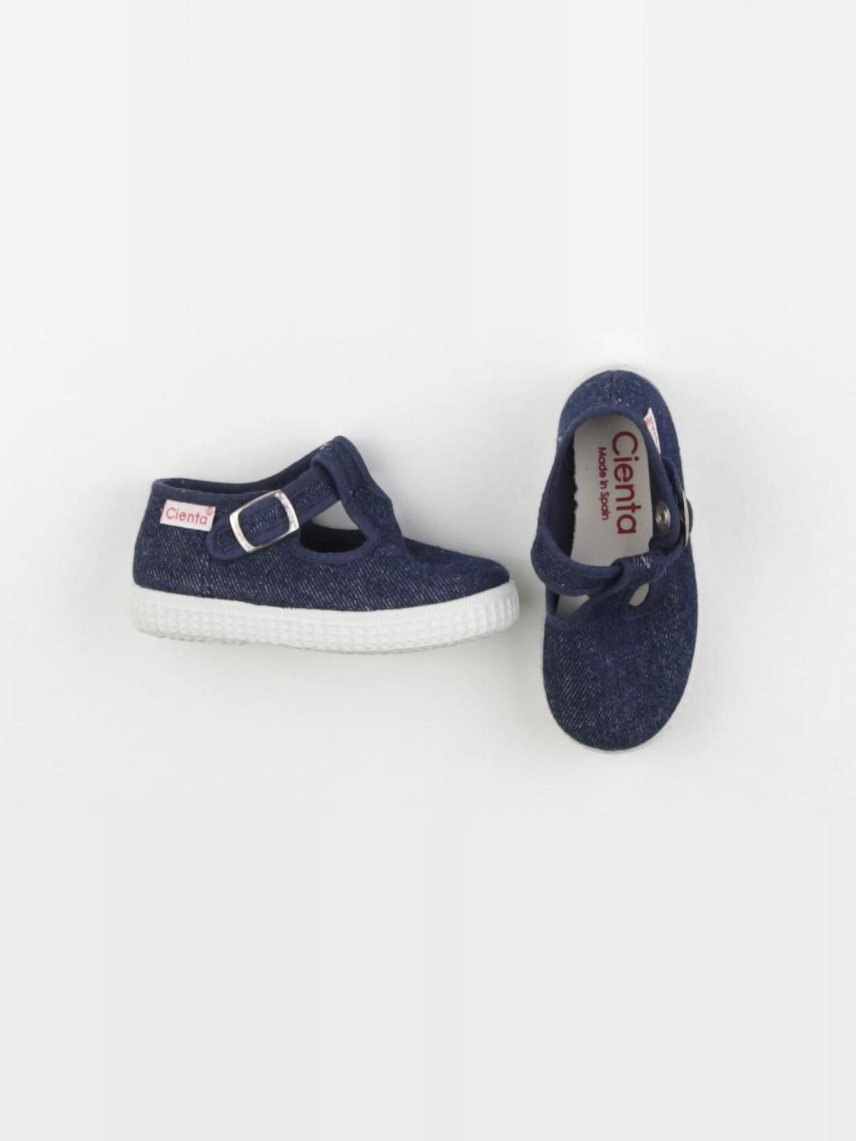 Cienta - tennis à scratch/ lacets bleu - pointure 22