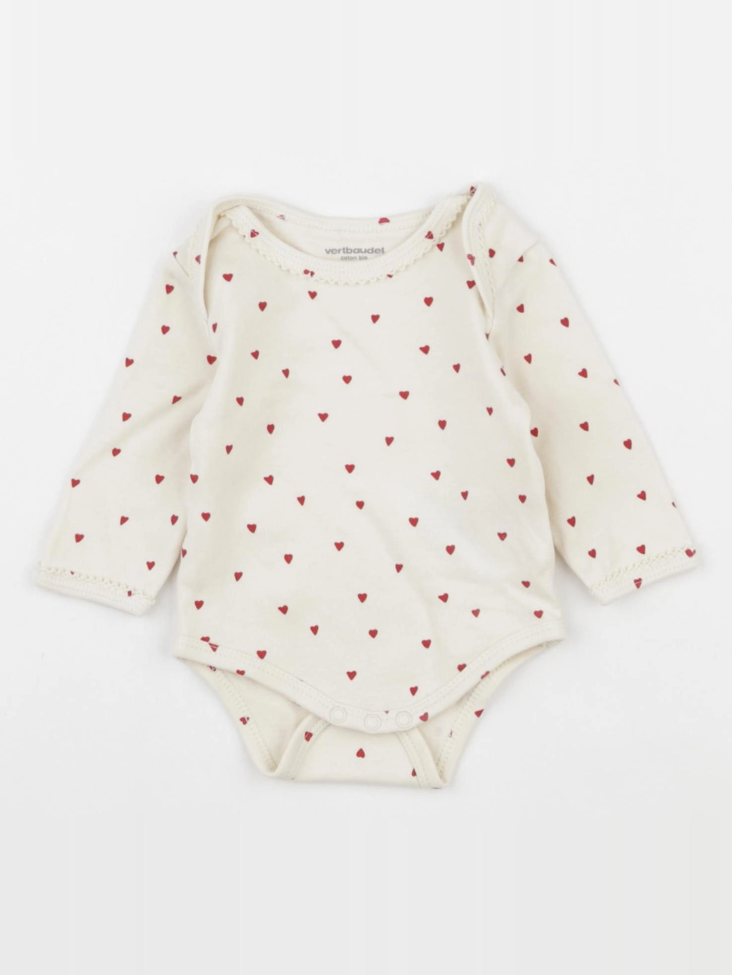 Vertbaudet - body rouge - 3 mois