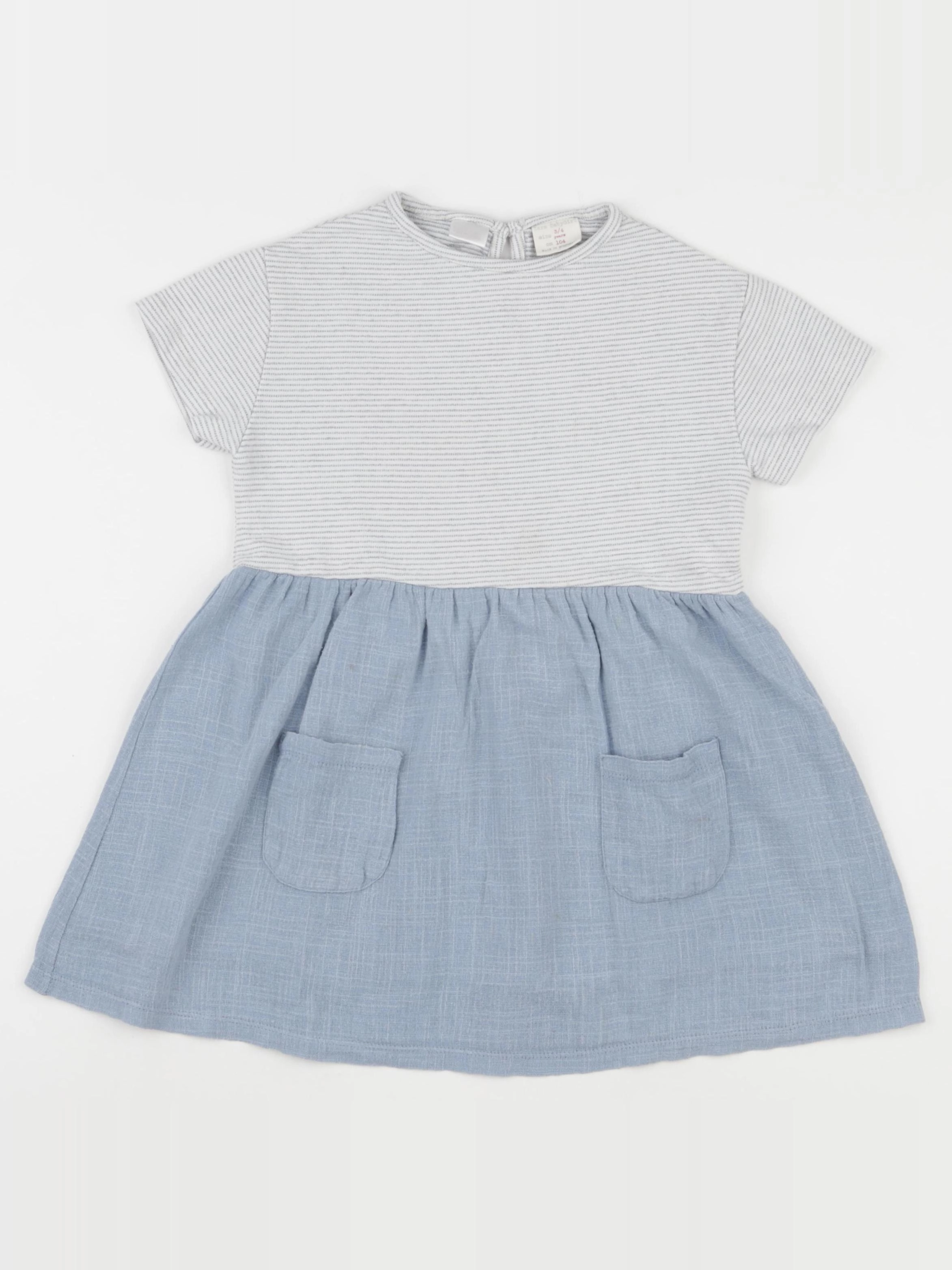 Zara - robe bleu - 3/4 ans