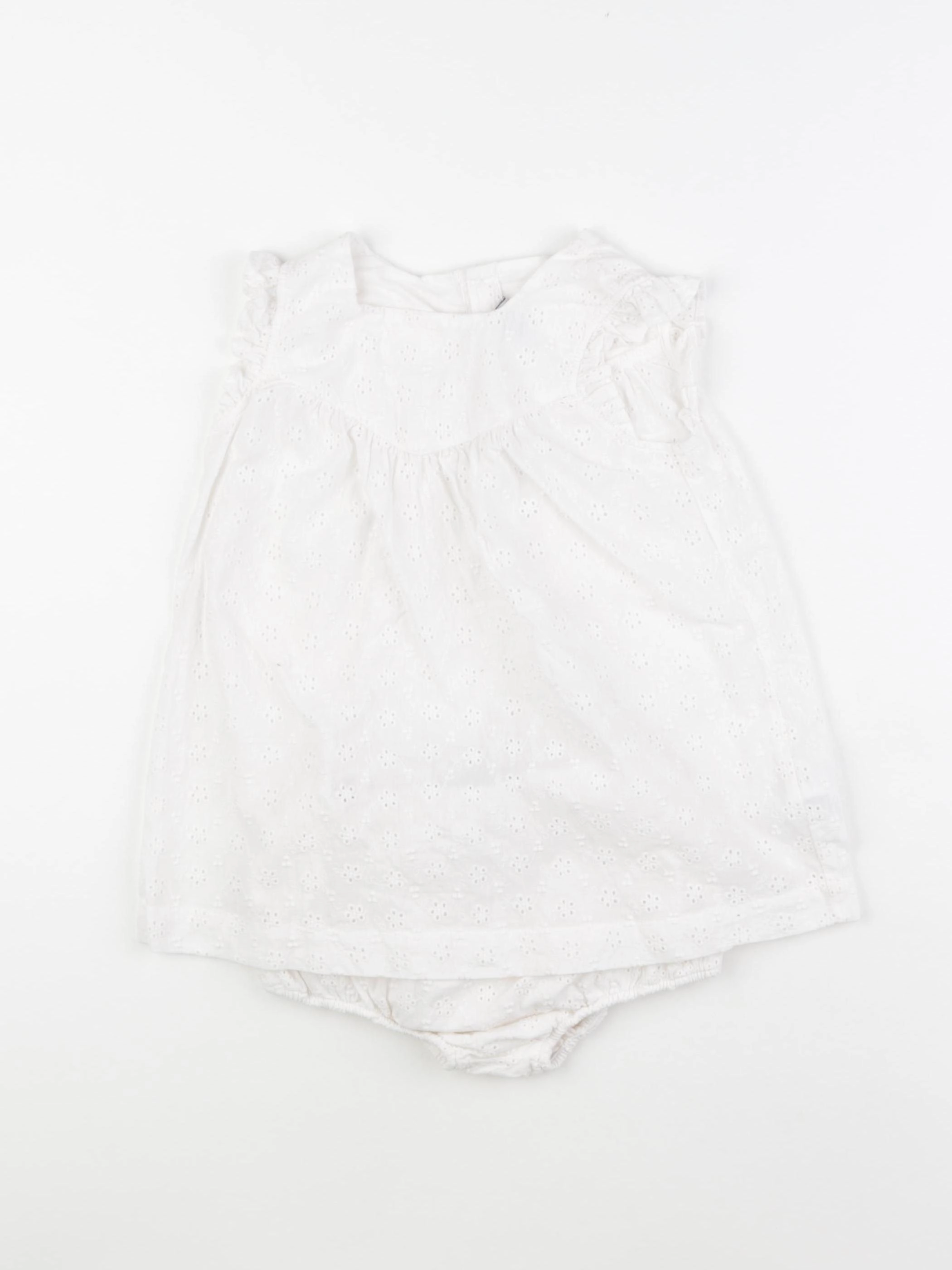 Petit Bateau - robe blanc - 24 mois