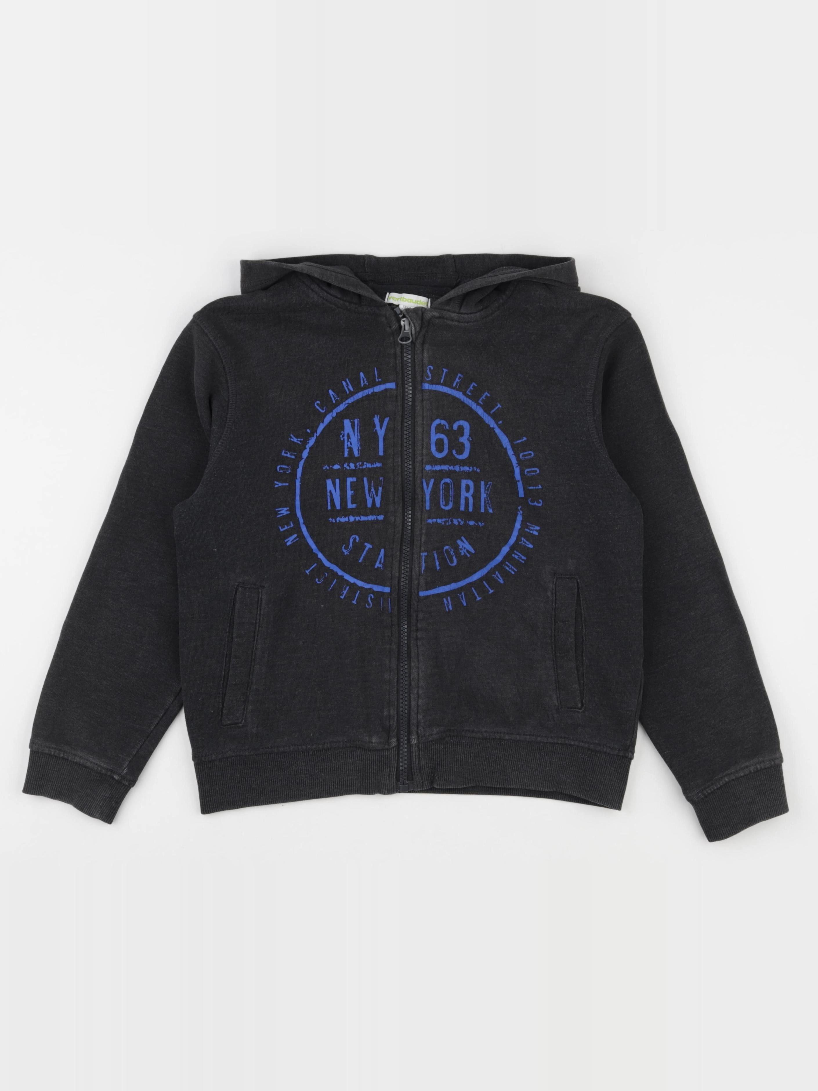 Vertbaudet - sweat gris - 10 ans