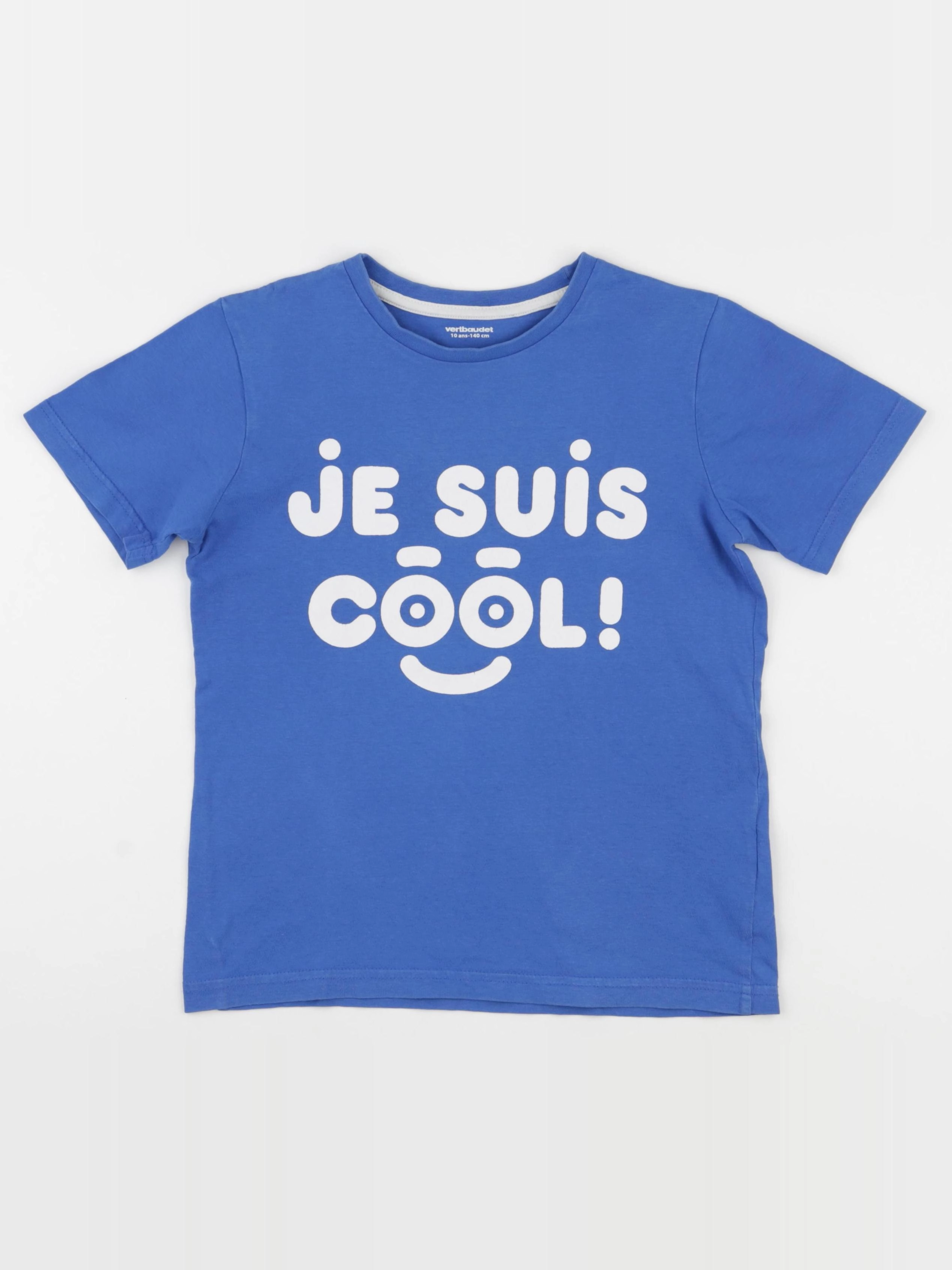 Vertbaudet - tee-shirt bleu - 10 ans