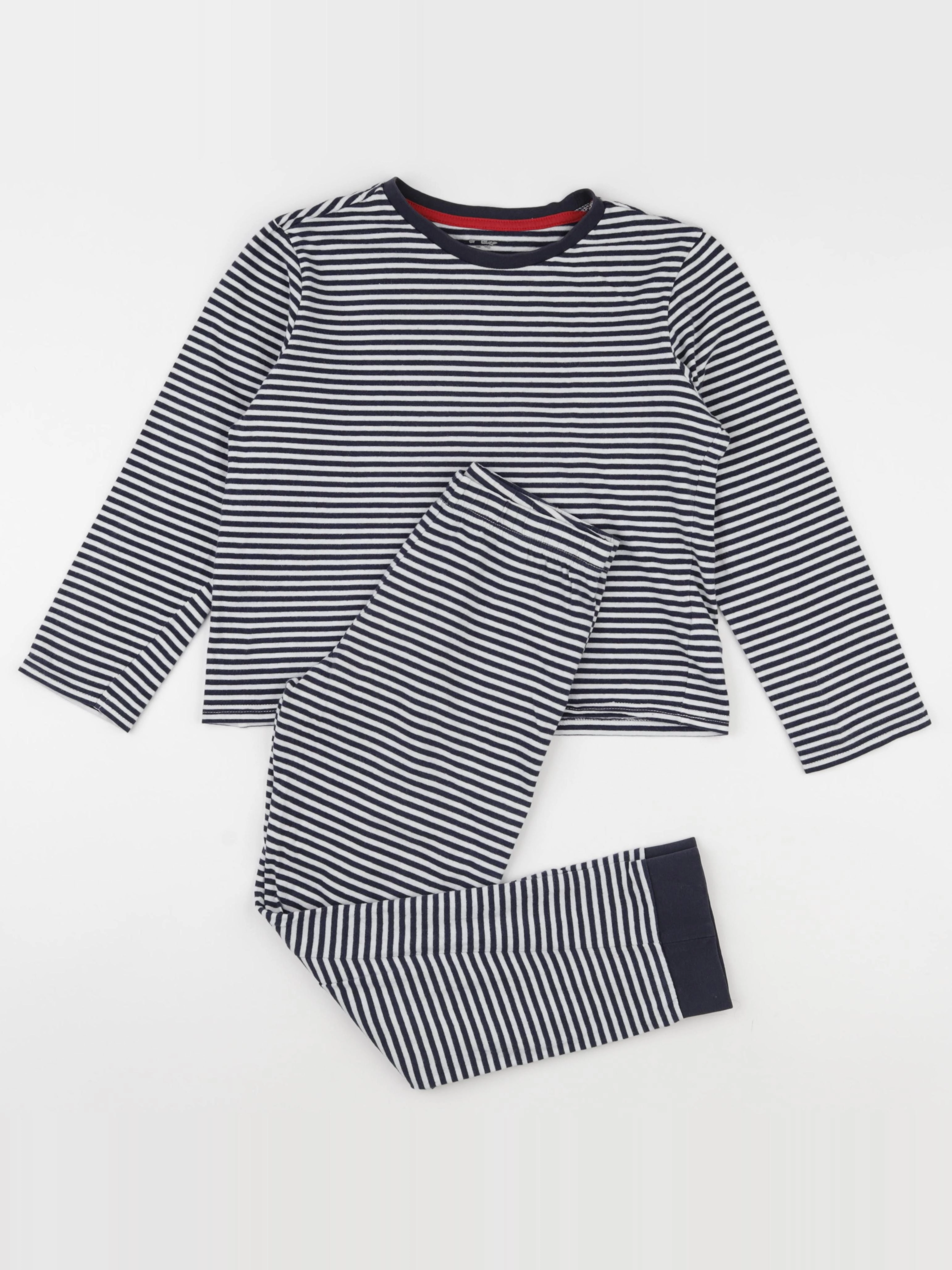 Vertbaudet - pyjama coton blanc, bleu - 10 ans