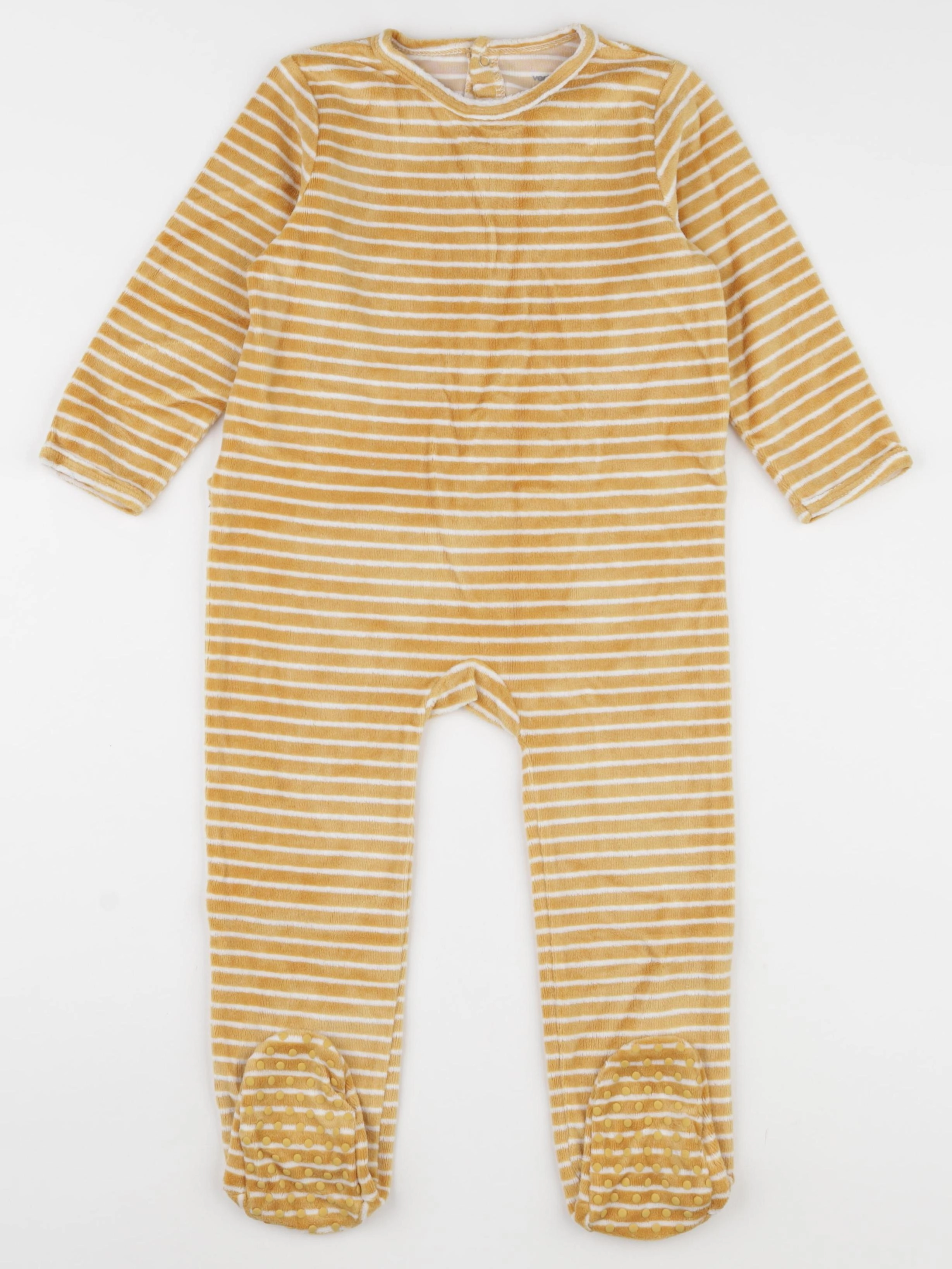Vertbaudet - pyjama velours jaune - 3 ans