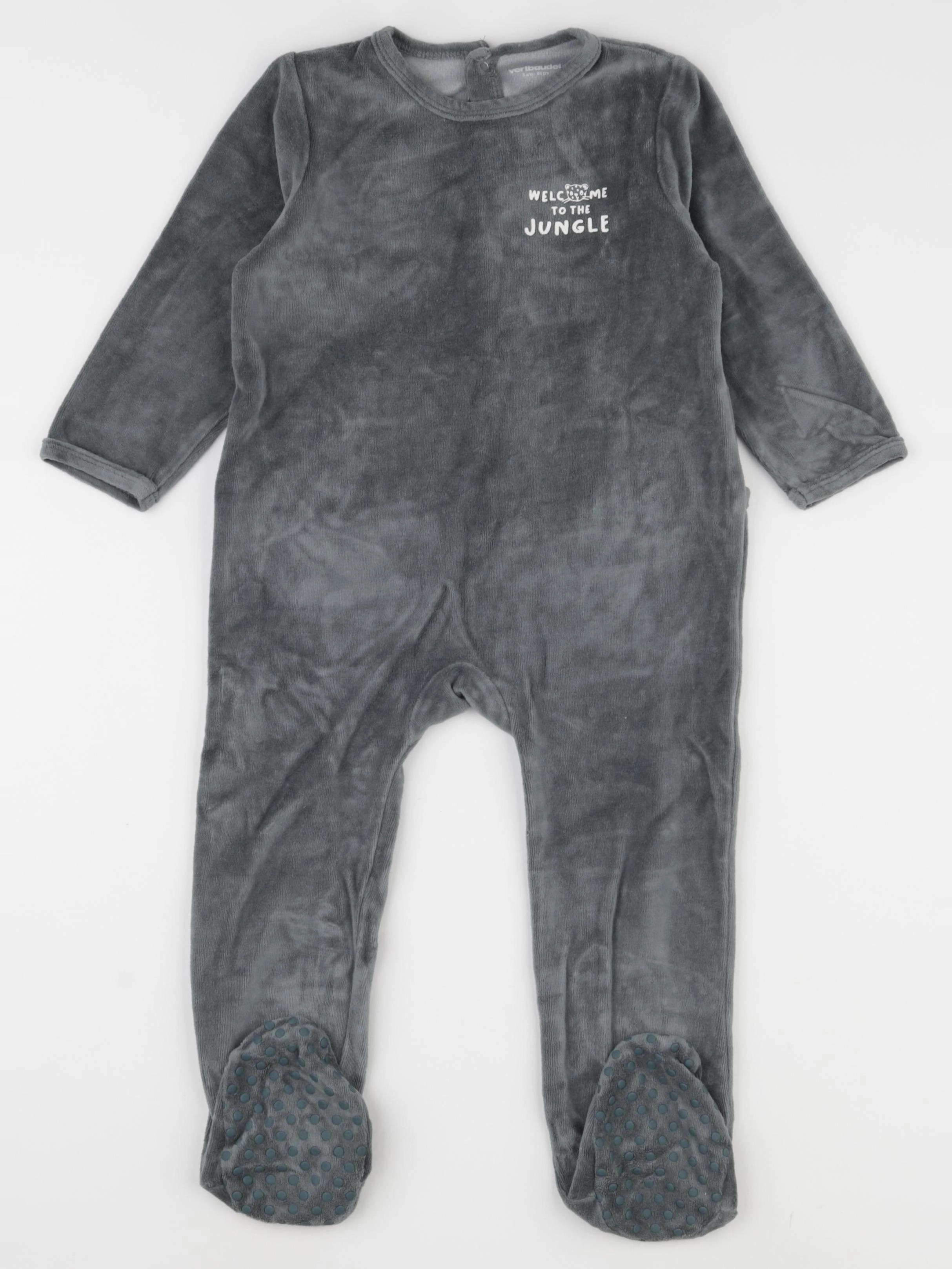 Vertbaudet - pyjama velours vert - 3 ans