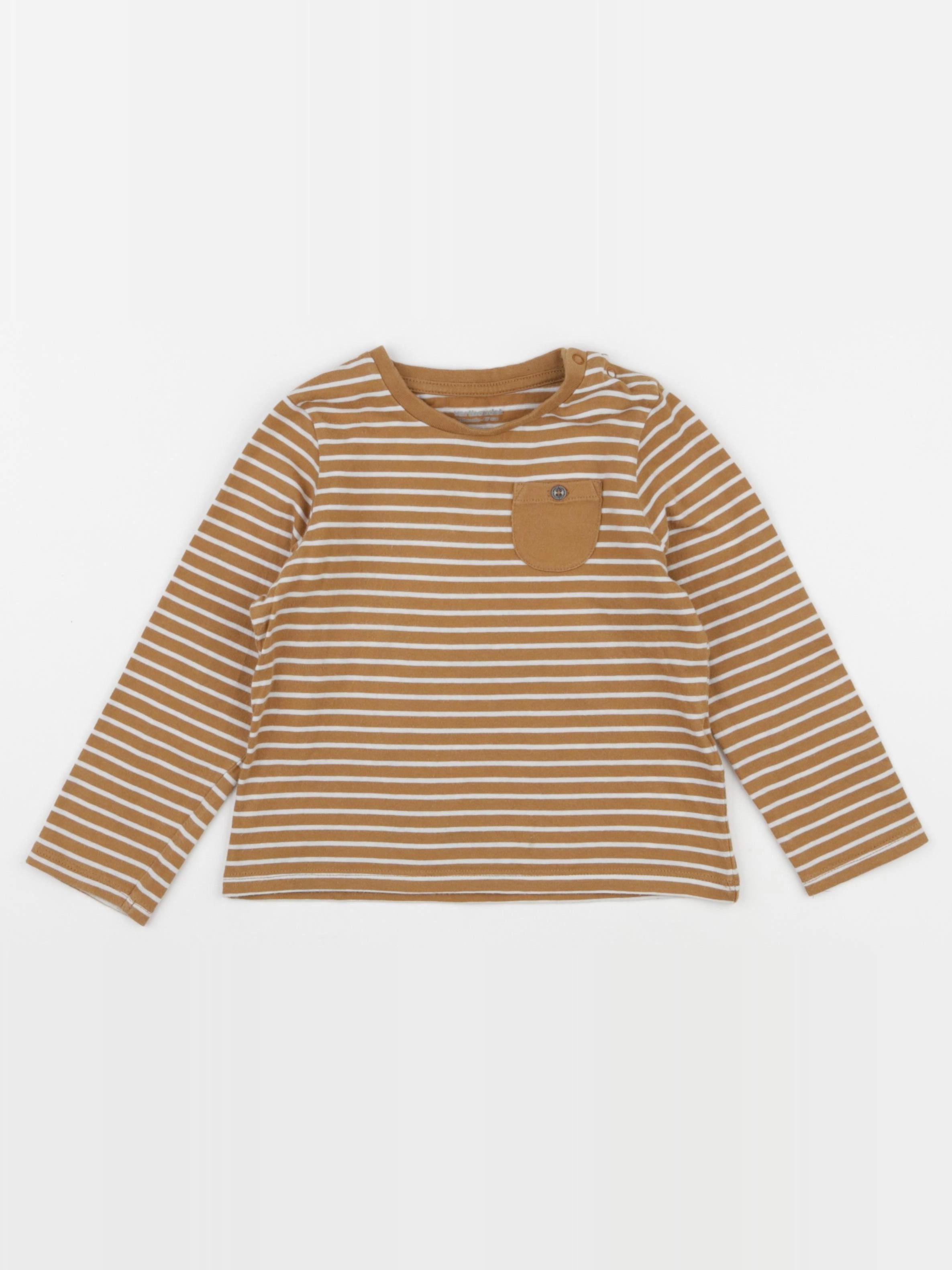 Vertbaudet - tee-shirt marron - 36 mois