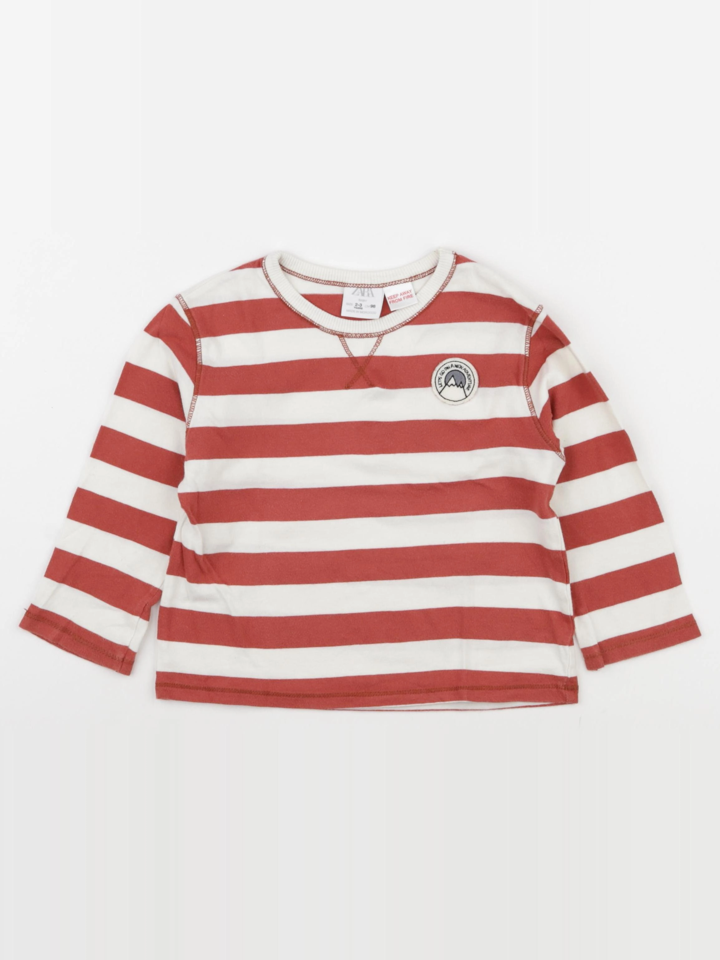 Zara - tee-shirt marron - 2/3 ans
