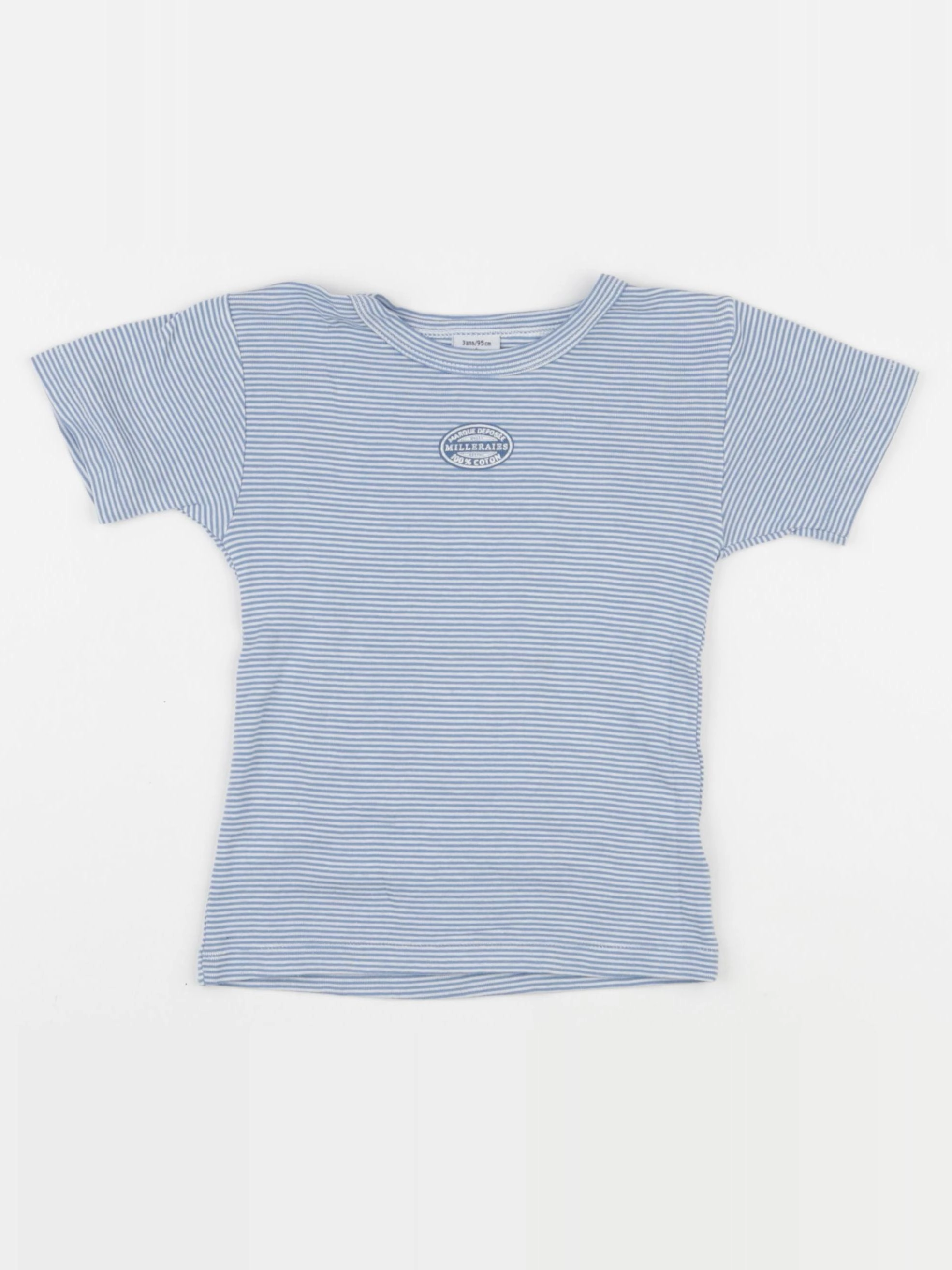 Petit Bateau - maillot de corps bleu - 3 ans