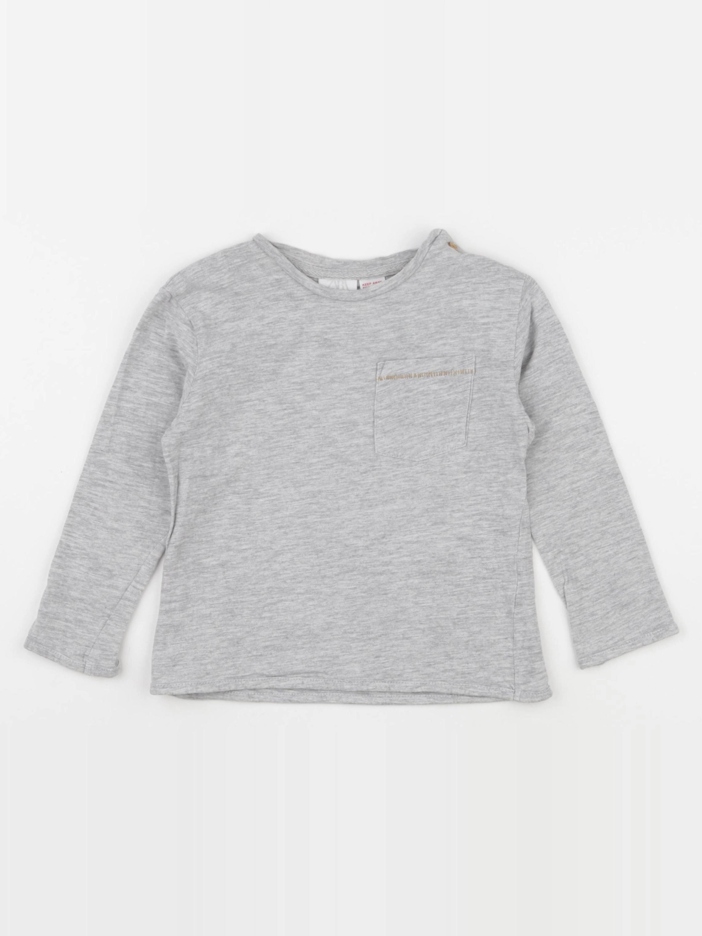 Zara - tee-shirt gris - 2/3 ans