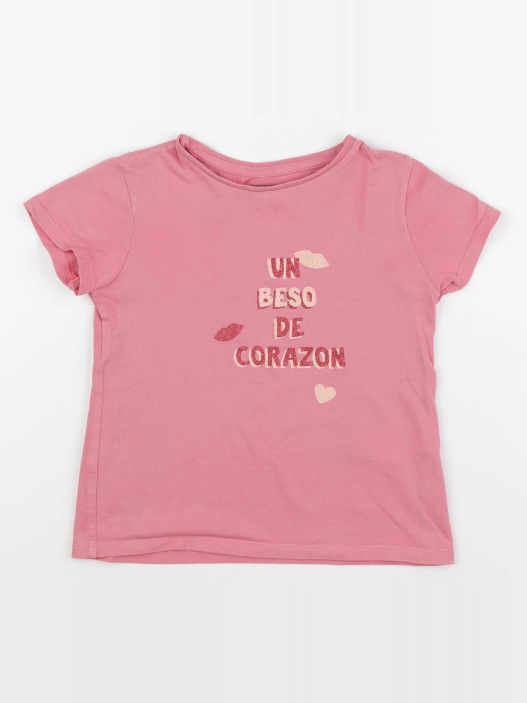 Vertbaudet - tee-shirt rose - 4 ans