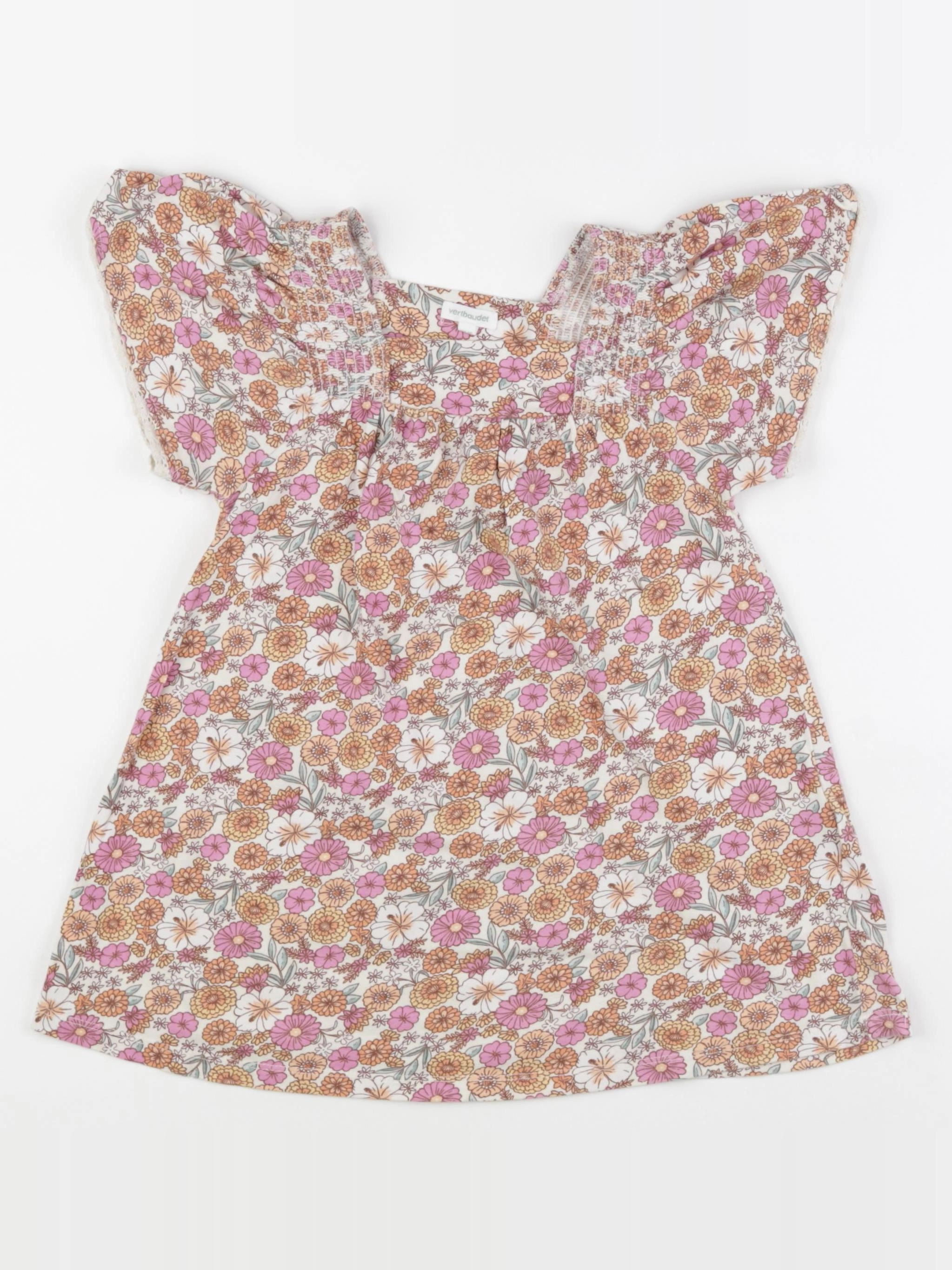 Vertbaudet - robe multicolore - 4 ans