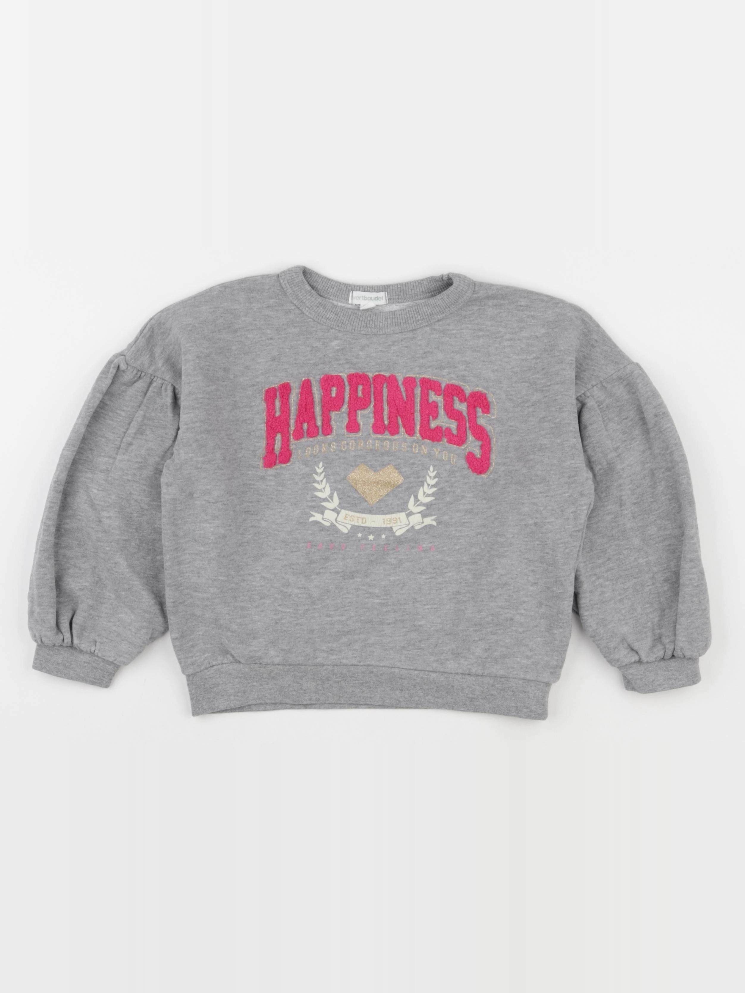 Vertbaudet - sweat multicolore - 6 ans