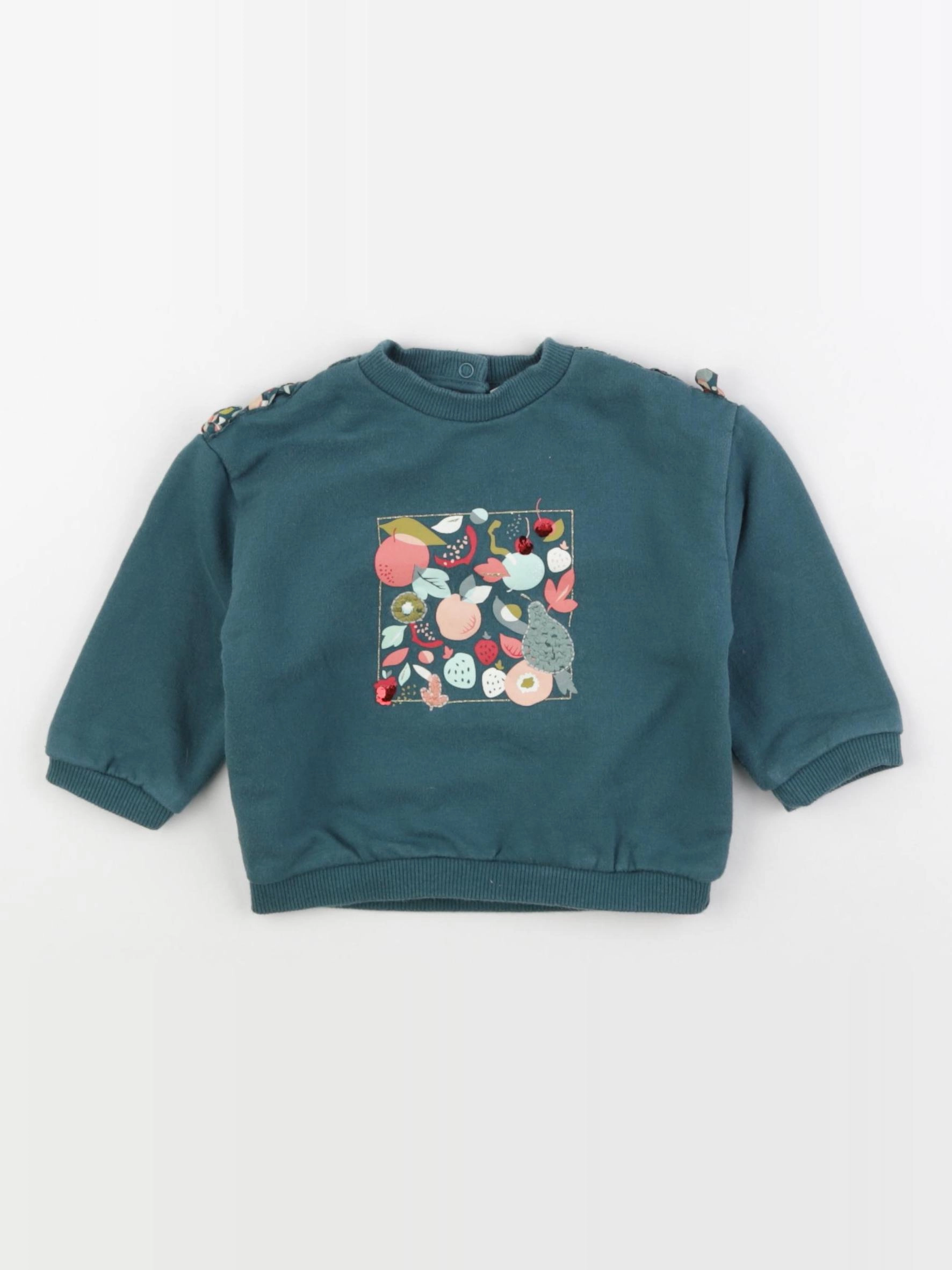 Tape à l'oeil - sweat bleu - 9 mois