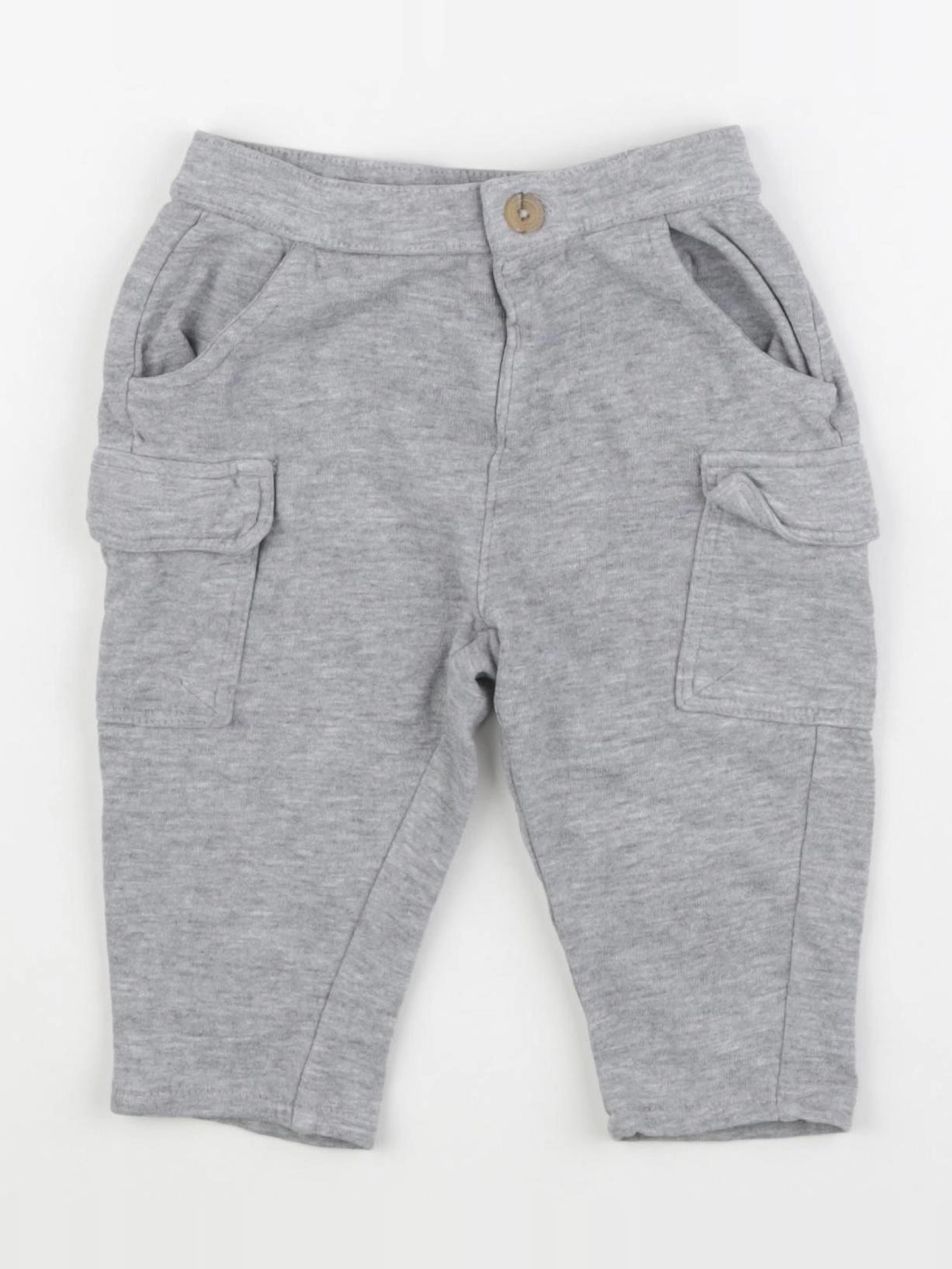 Vertbaudet - pantalon gris - 9 mois