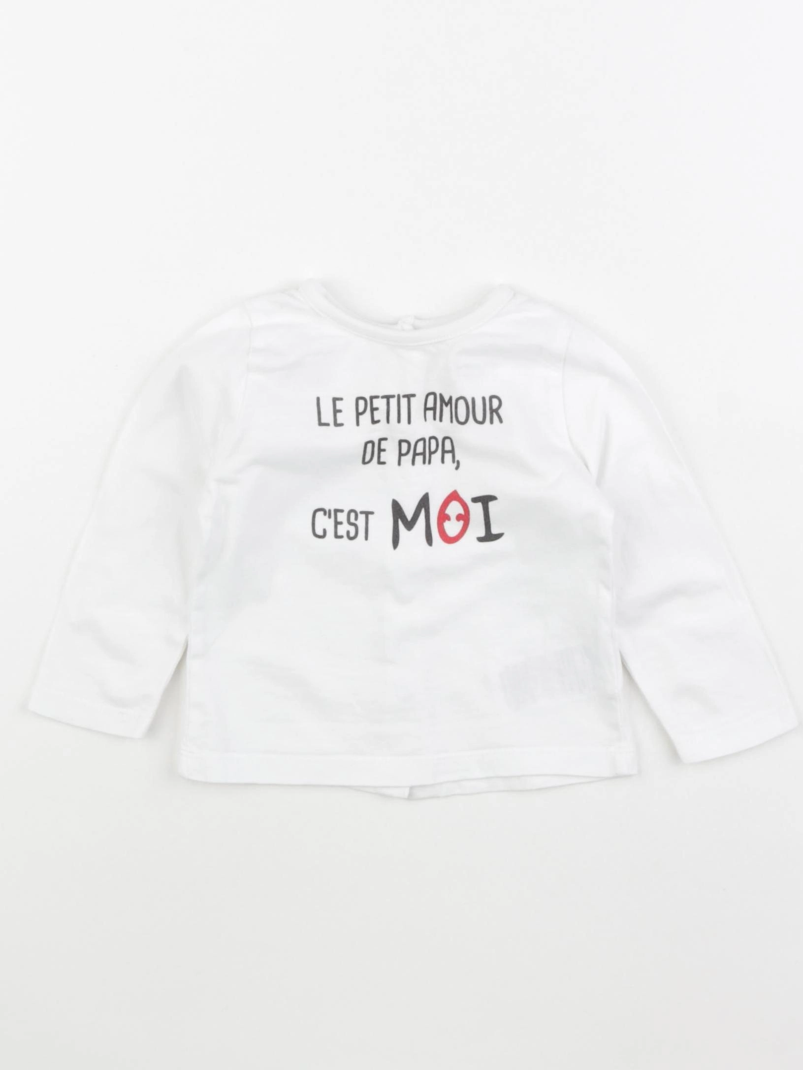 Vertbaudet - tee-shirt blanc - 9 mois