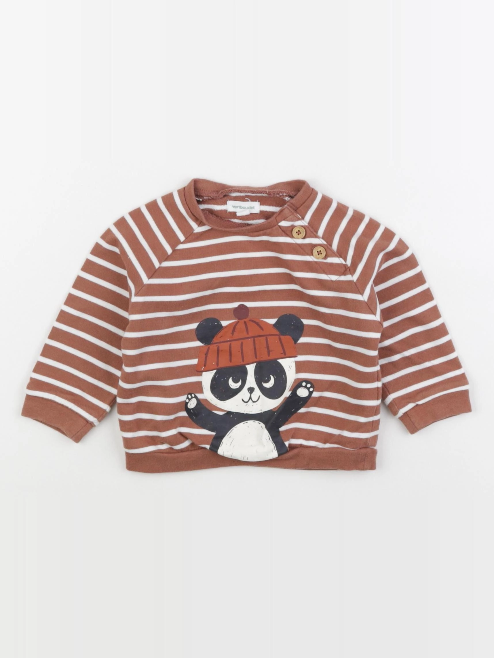 Vertbaudet - sweat multicolore - 9 mois