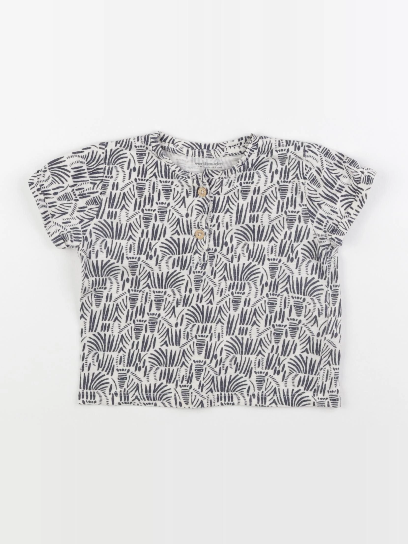 Vertbaudet - tee-shirt bleu - 18 mois