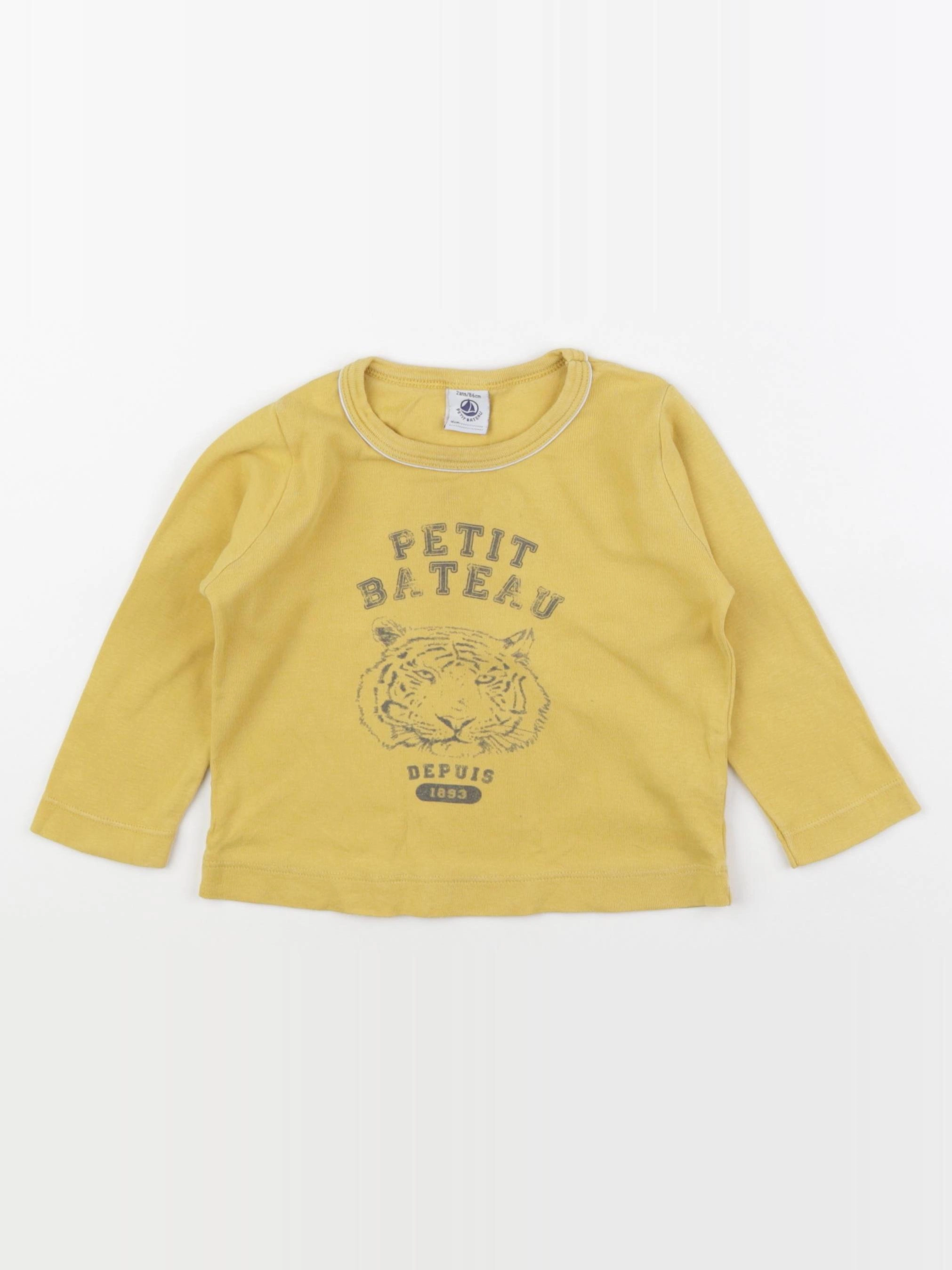 Petit Bateau - tee-shirt jaune - 3 ans