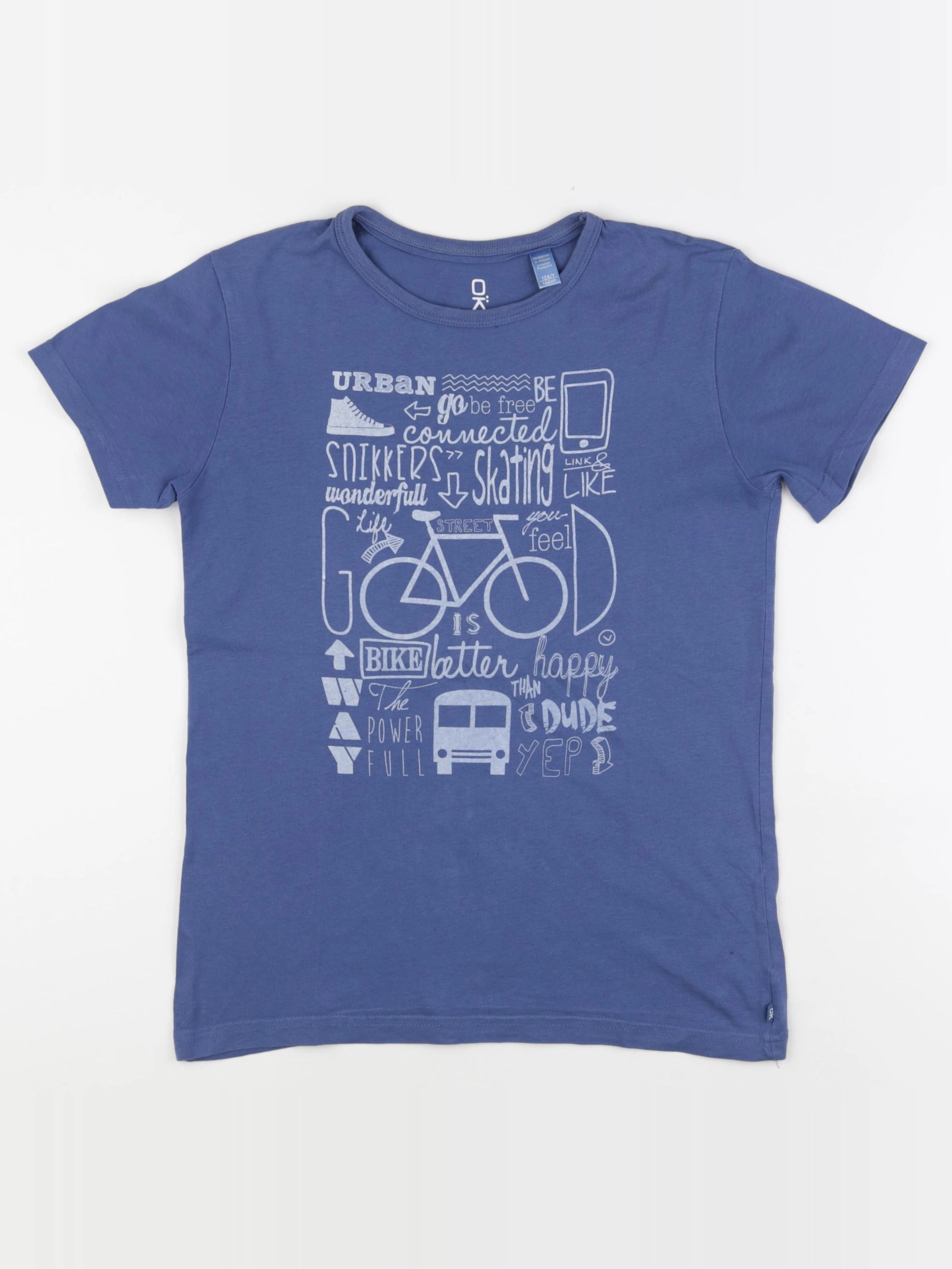 Okaidi - tee-shirt bleu - 12 ans