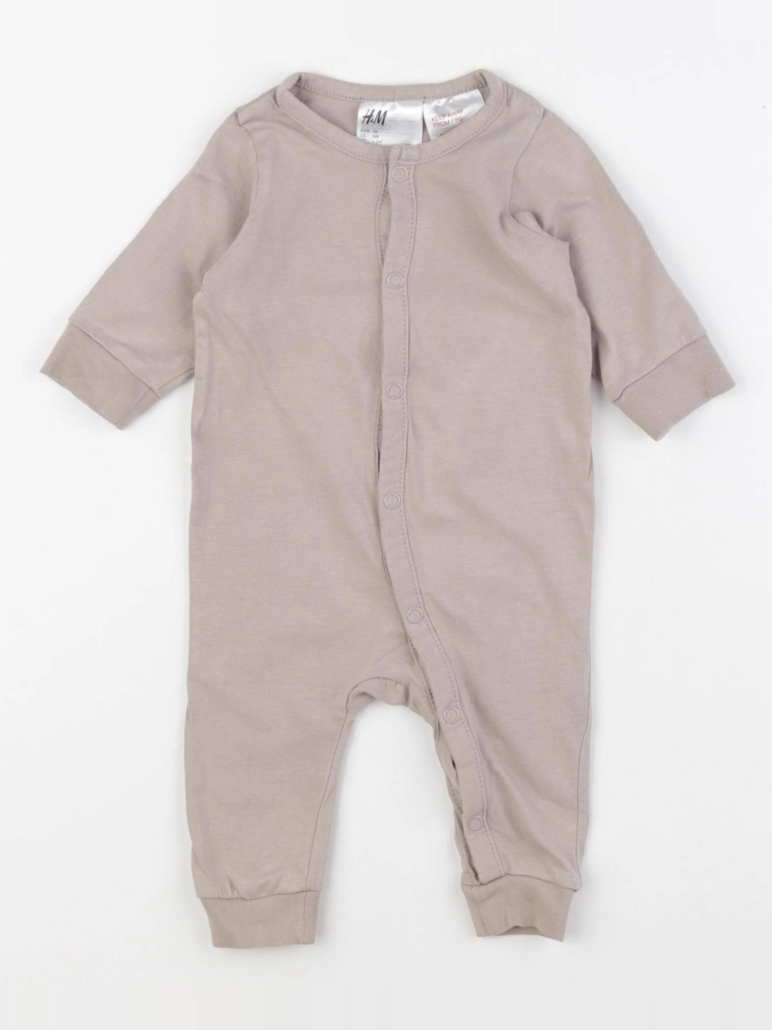 H&M - pyjama coton beige - 3 mois