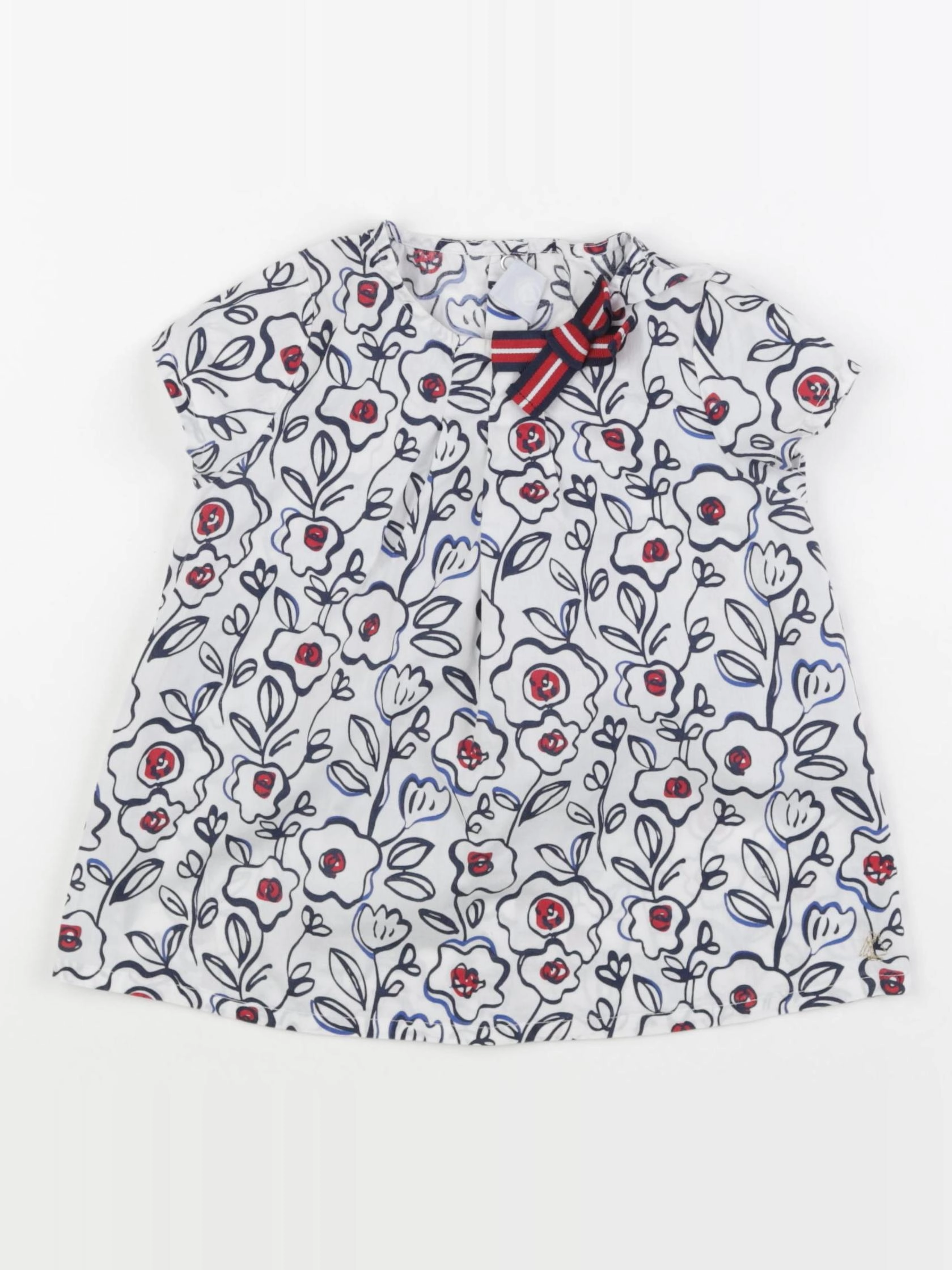 Petit Bateau - robe bleu - 36 mois