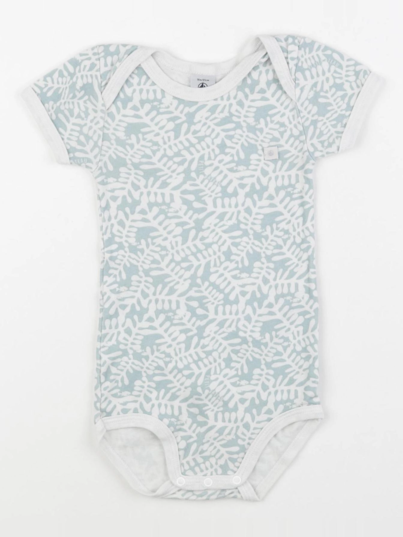 Petit Bateau - body vert - 18 mois