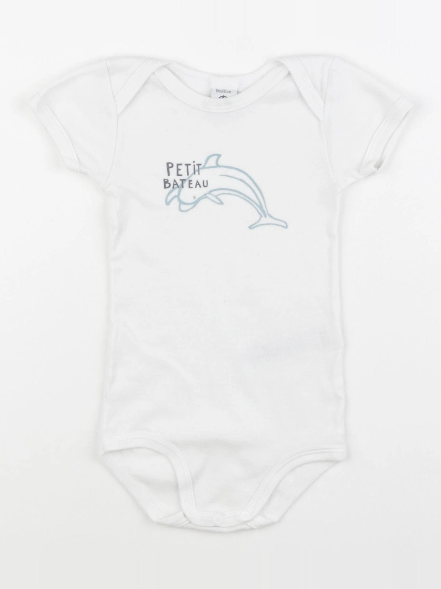 Petit Bateau - body blanc - 18 mois