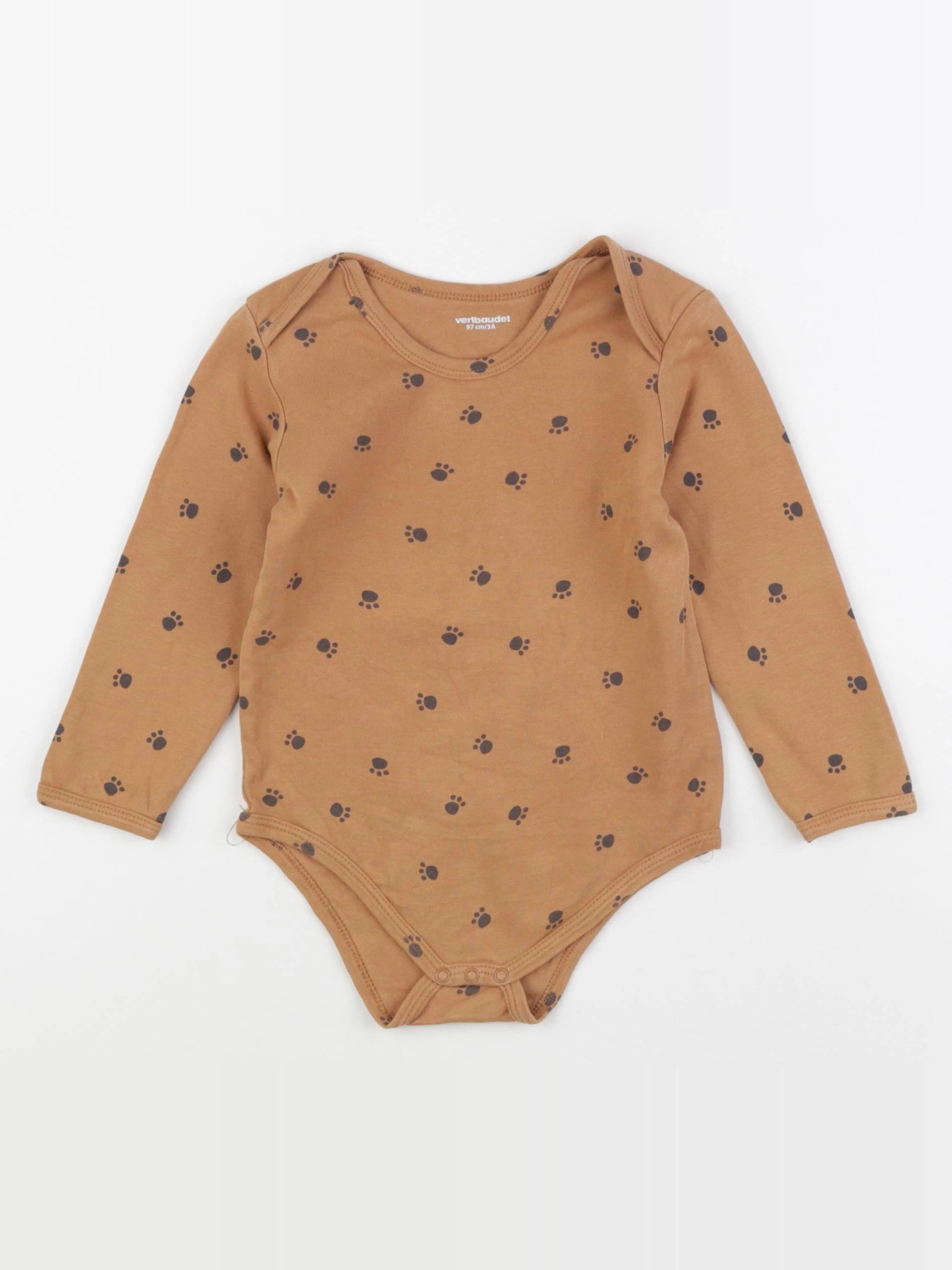 Vertbaudet - body marron - 3 ans