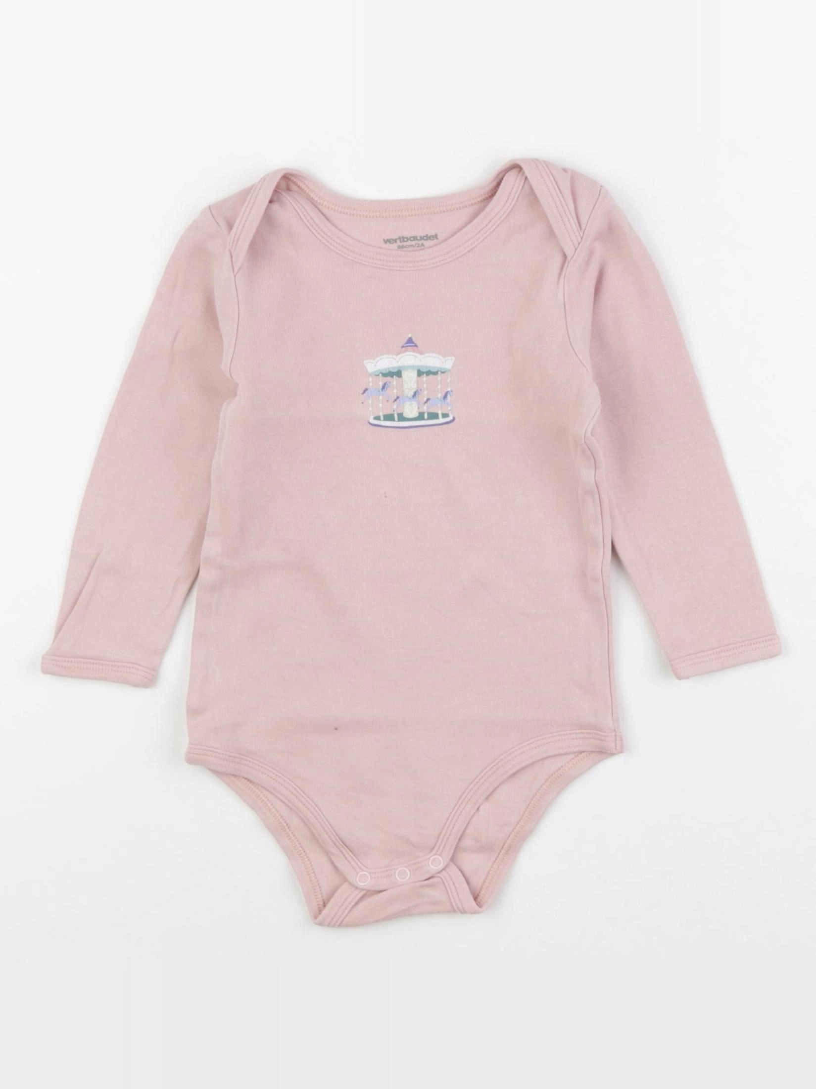 Vertbaudet - body rose - 2 ans