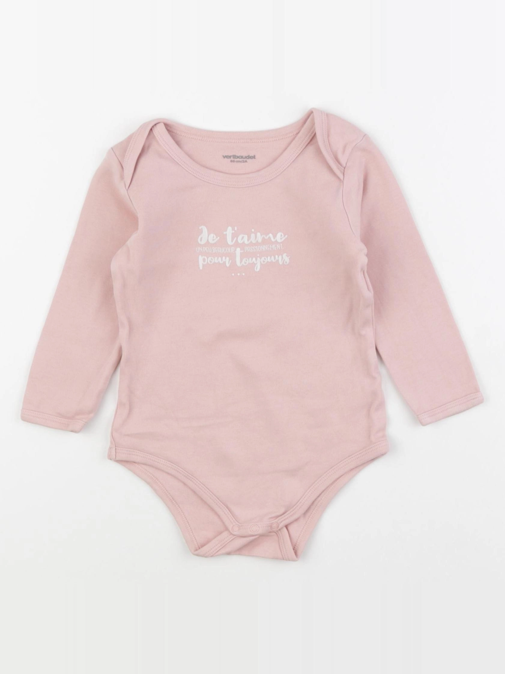 Vertbaudet - body rose - 2 ans