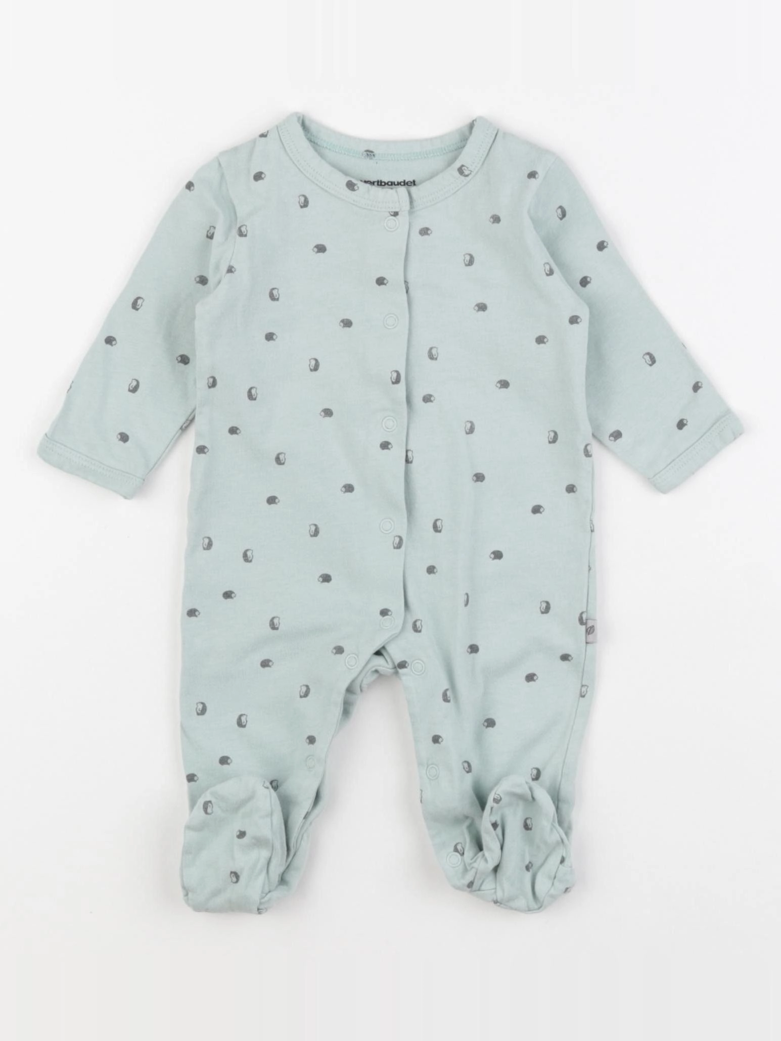 Vertbaudet - pyjama coton bleu - 3 mois