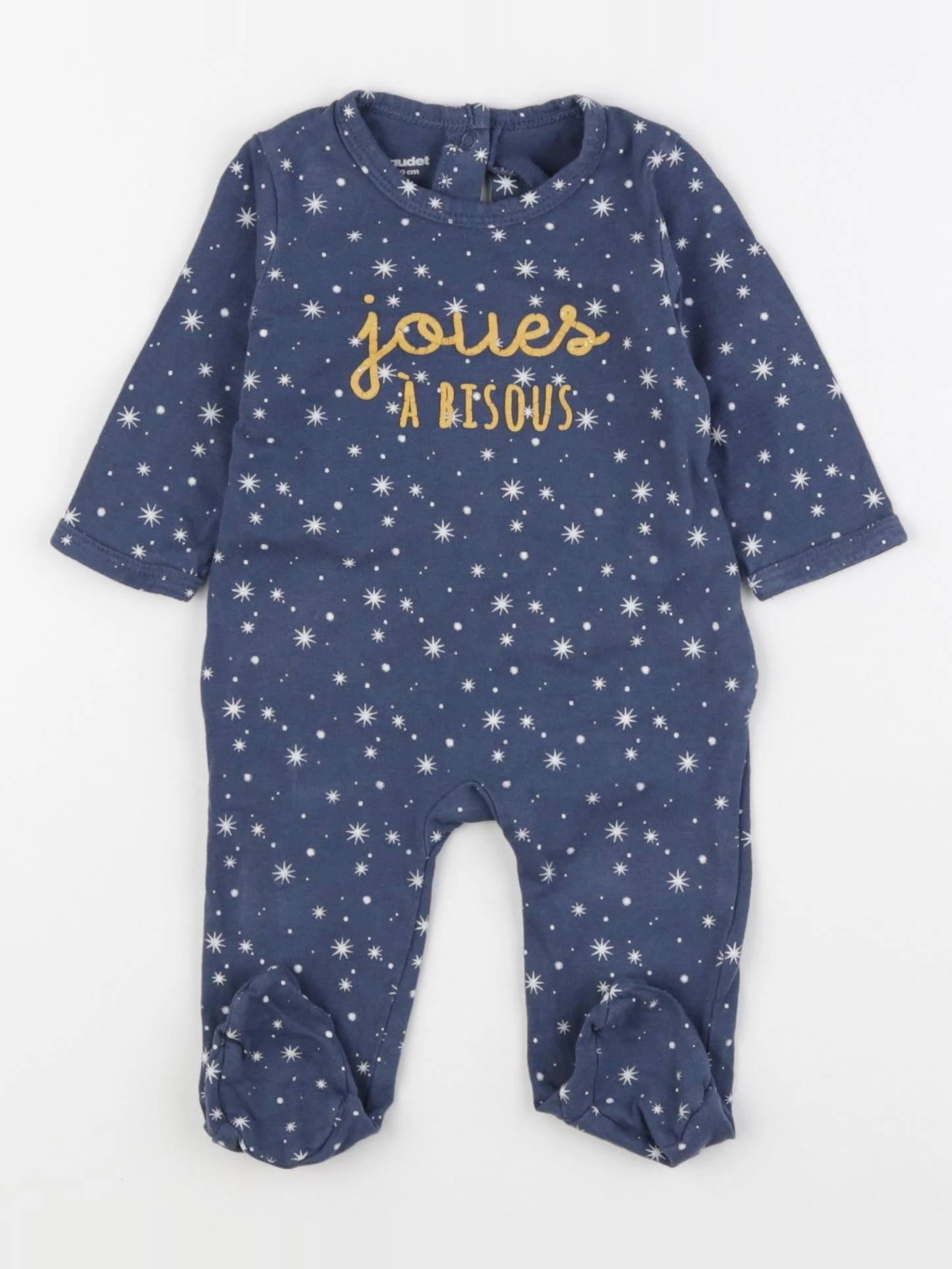 Vertbaudet - pyjama coton bleu - 3 mois
