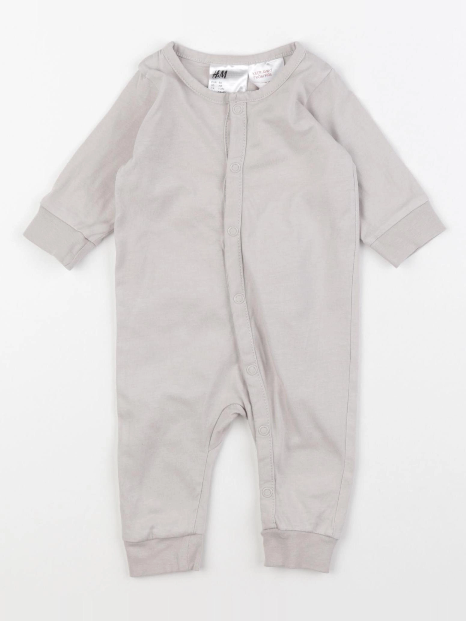 H&M - pyjama coton beige - 1 mois