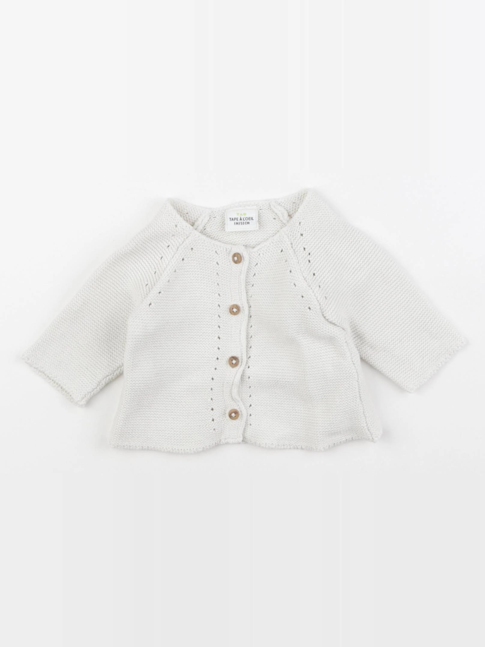 Tape à l'oeil - gilet beige - 1 mois