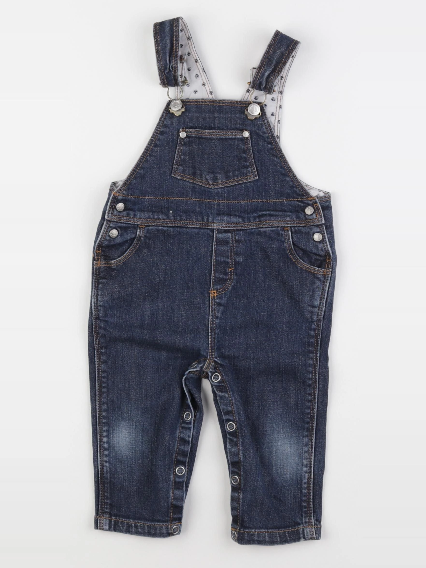 Petit Bateau - salopette bleu - 6 mois