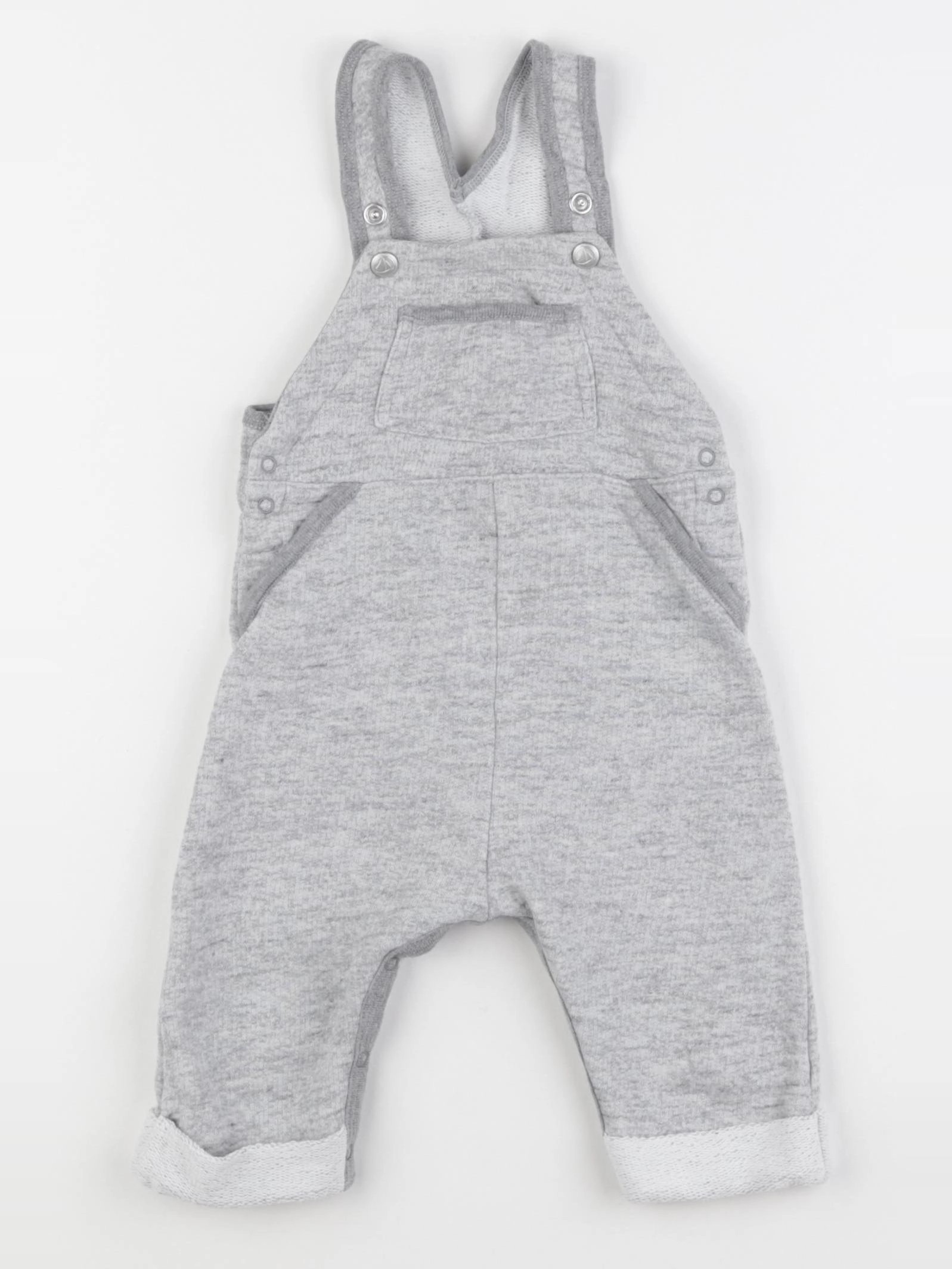 Petit Bateau - salopette gris - 6 mois