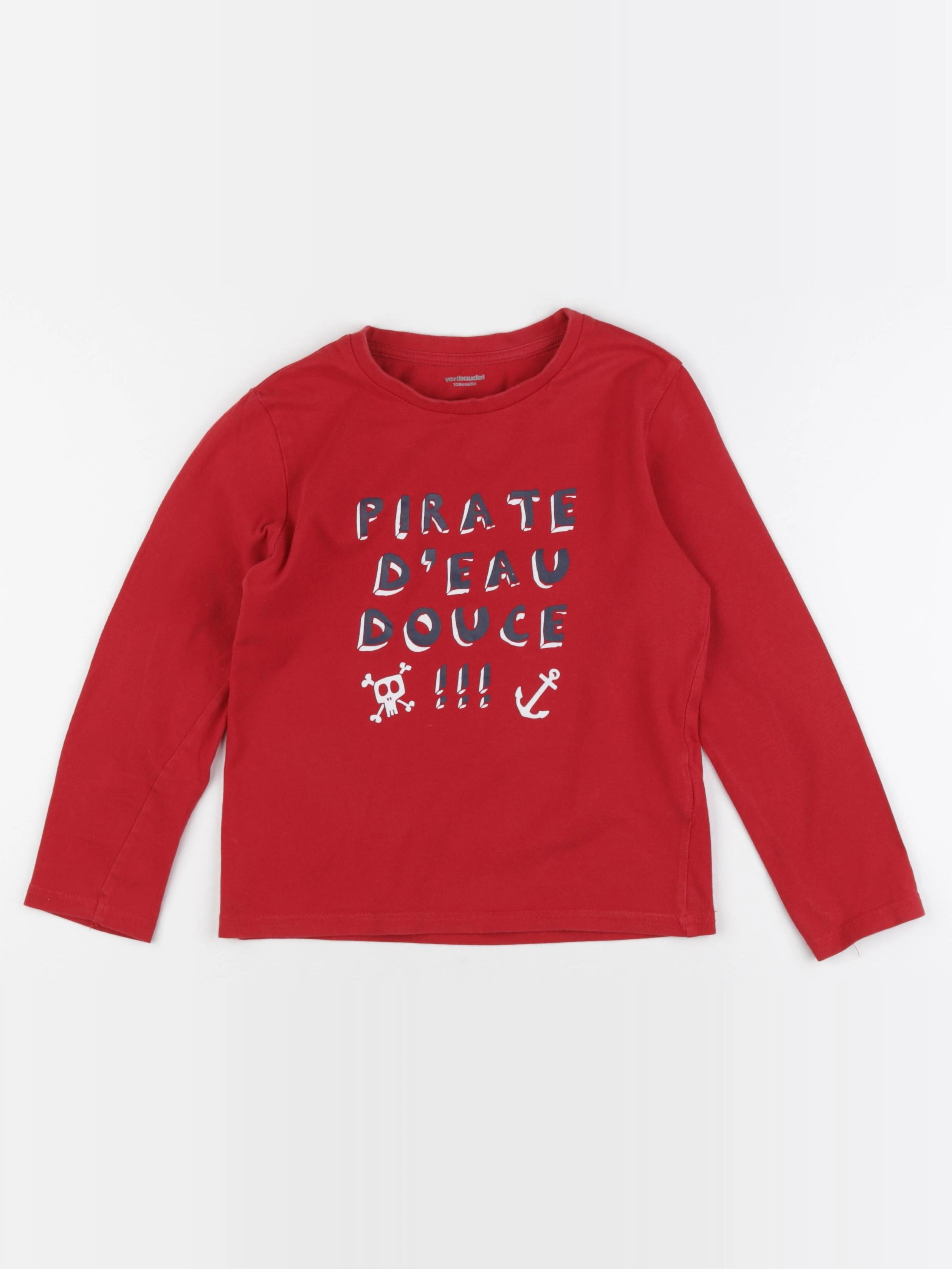 Vertbaudet - tee-shirt rouge - 8 ans