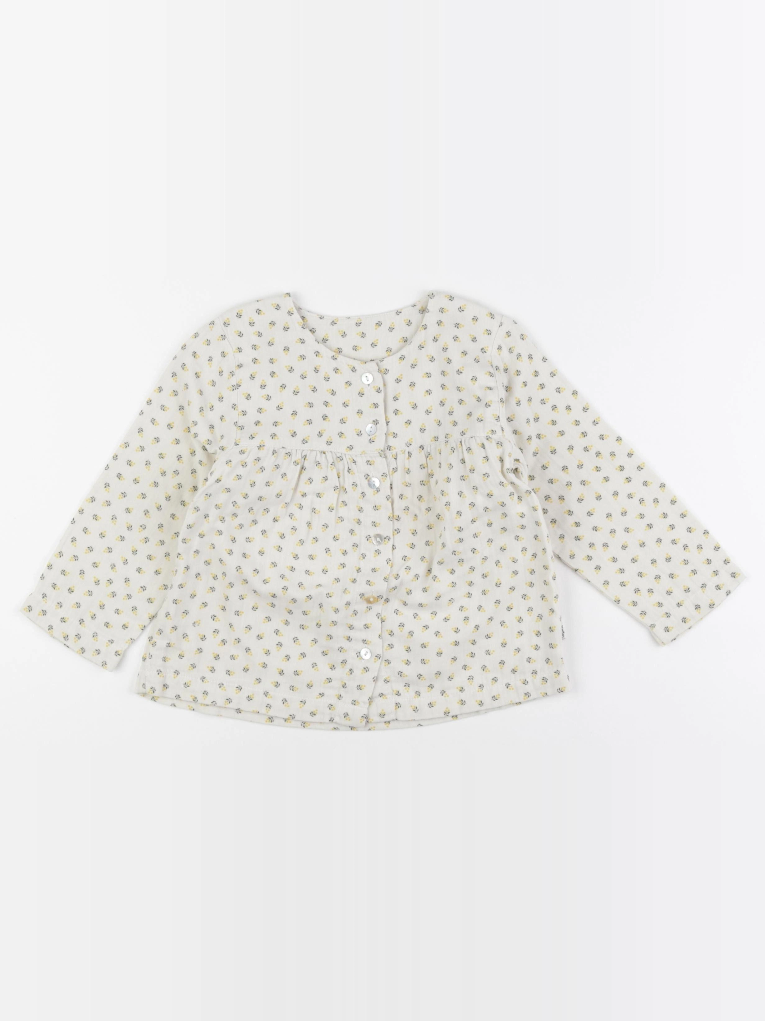 Poudre Organic - robe beige, jaune - 18 mois