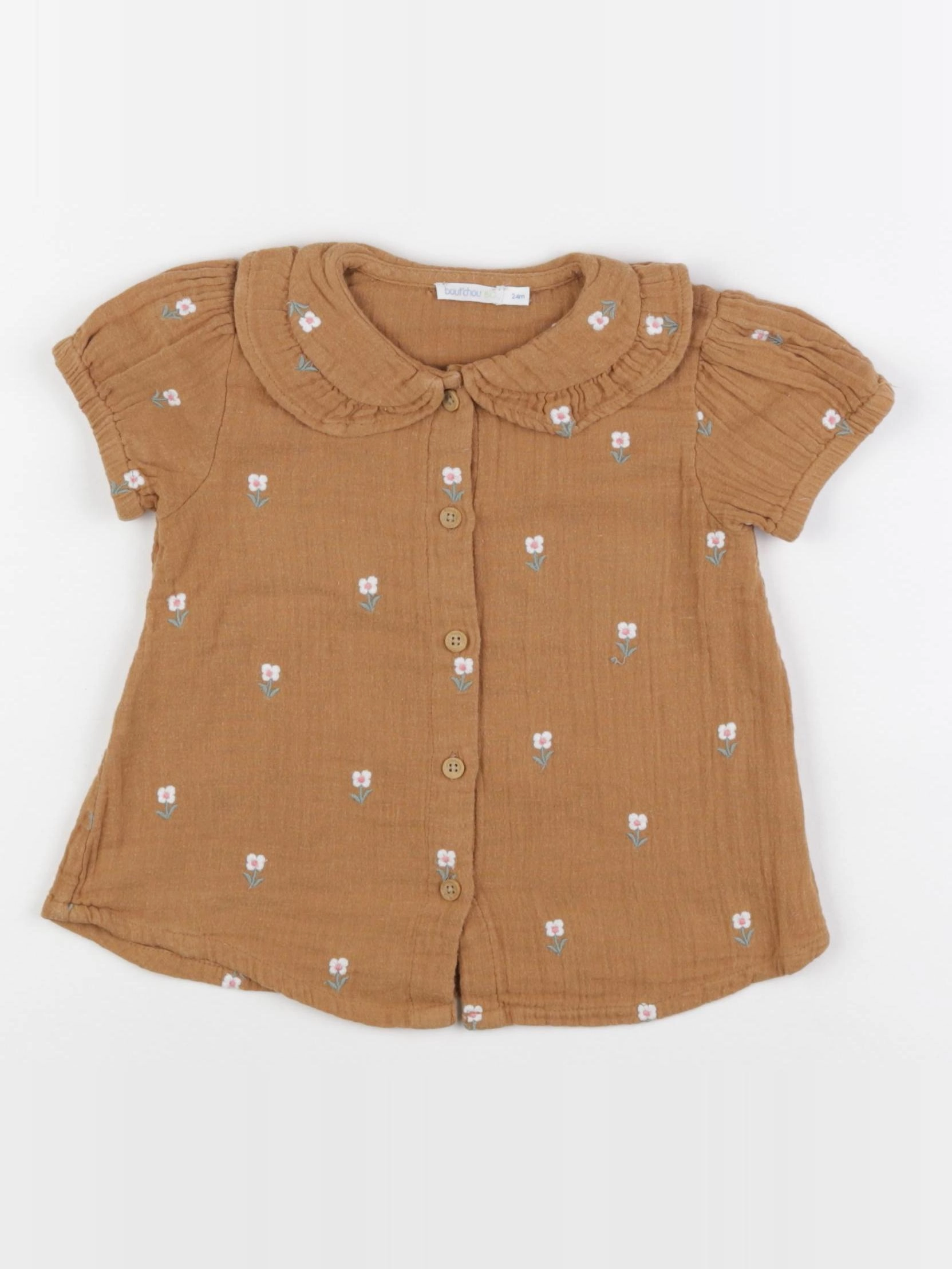 Boutchou - blouse marron - 24 mois