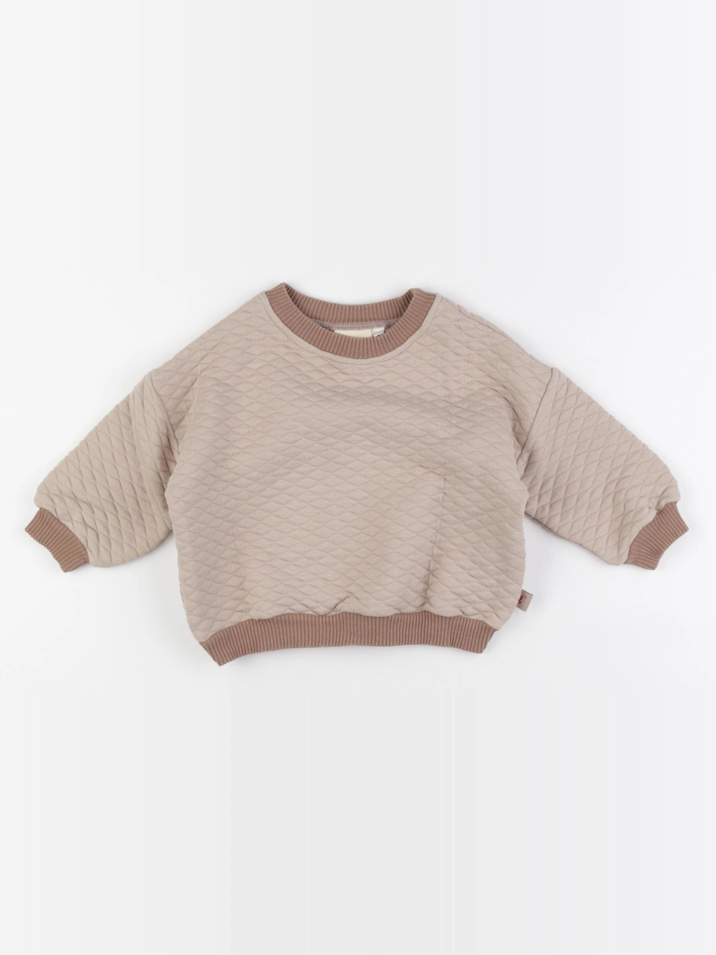 Gamin gamine - sweat marron - 12/18 mois