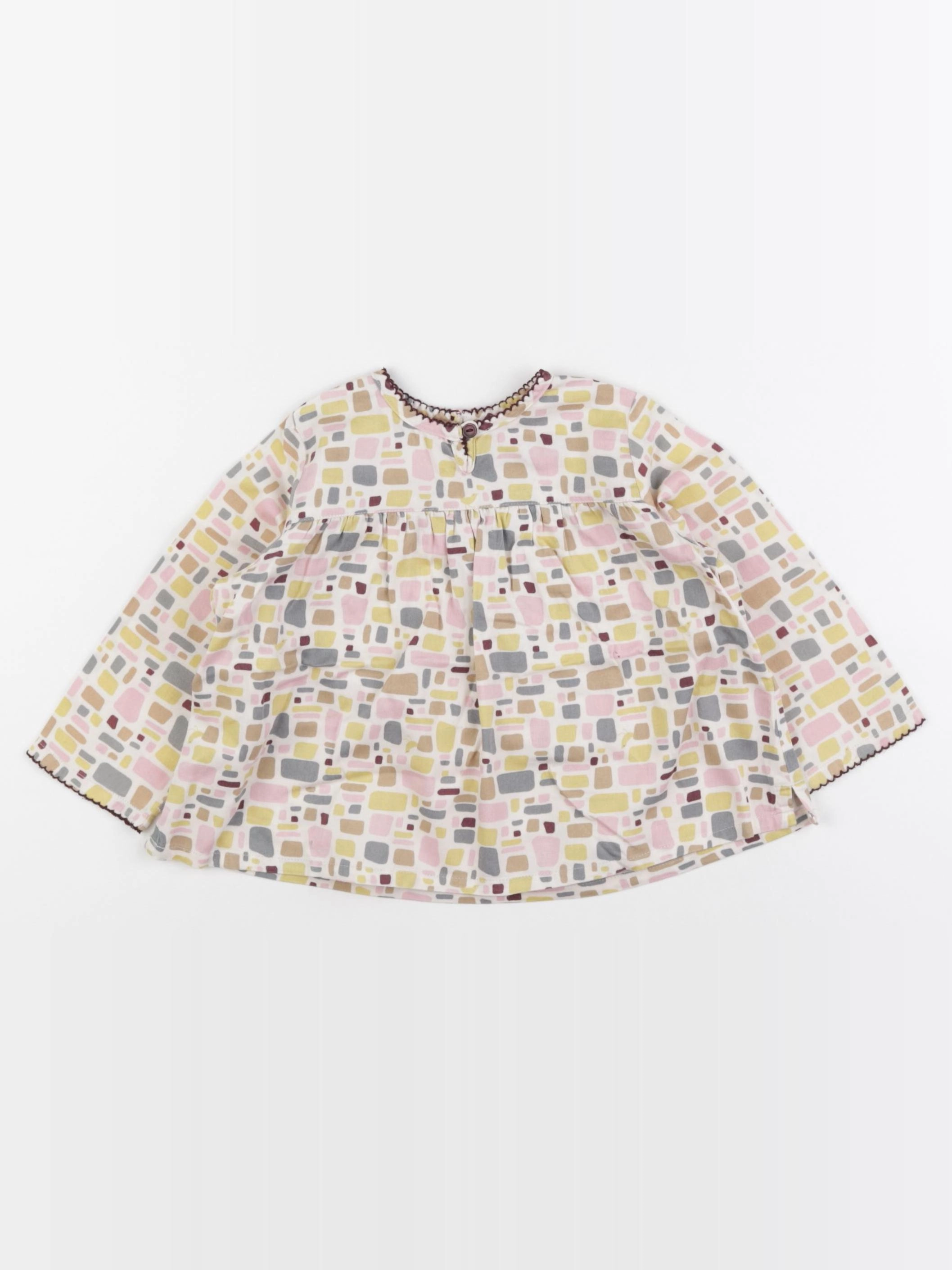Petit Bateau - blouse multicolore - 18 mois